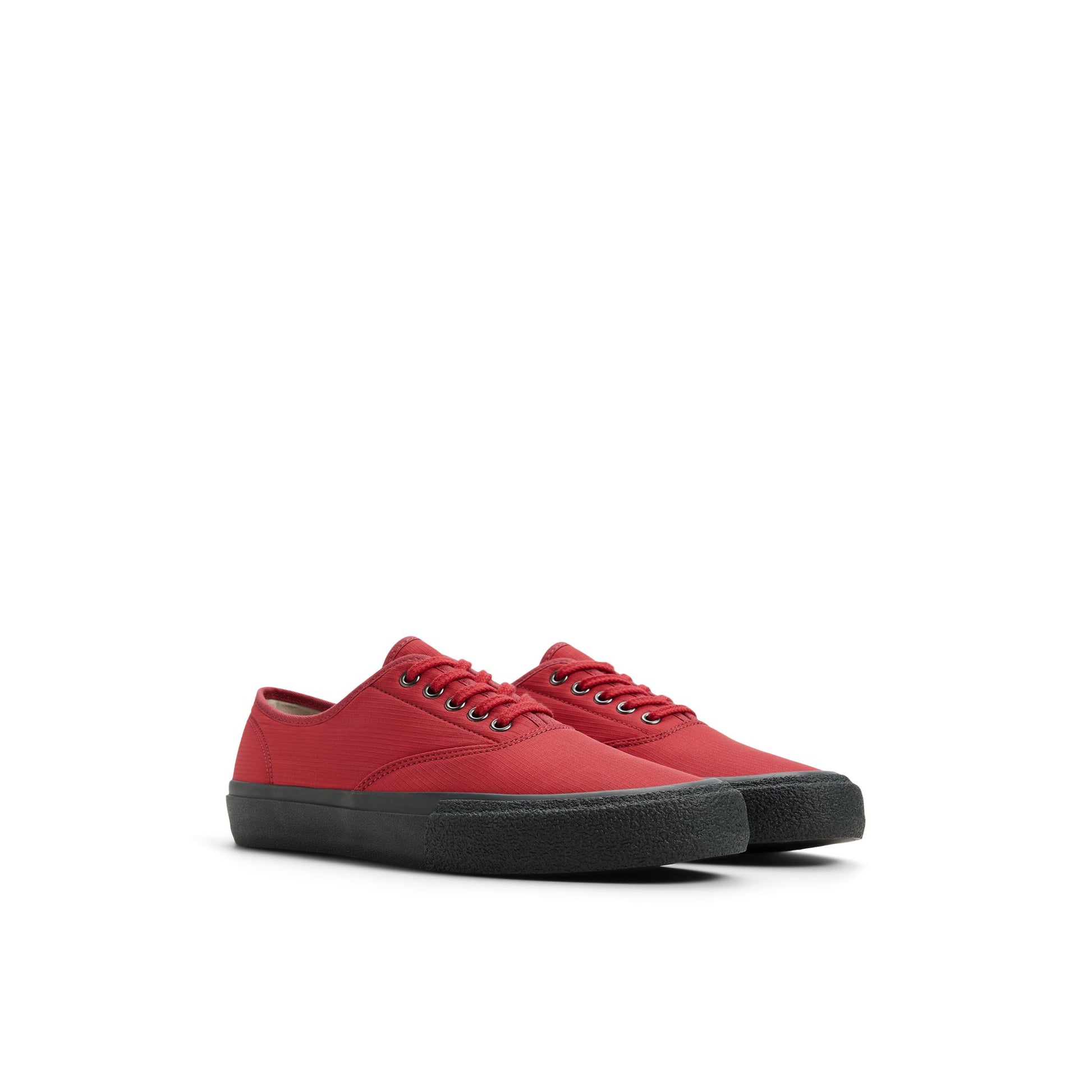 Side view of Red Sperry x Colour Plus Companie CVO Low Top Sneakers