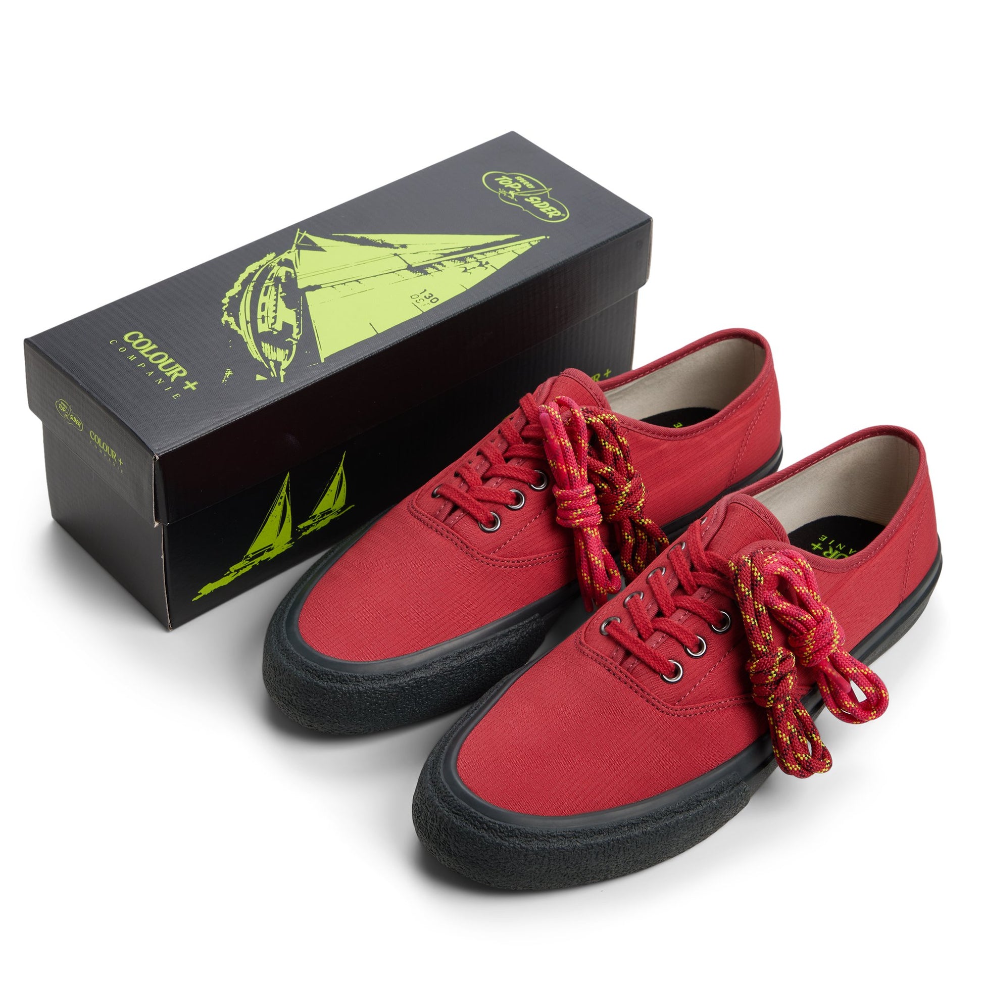 View of Red Sperry x Colour Plus Companie CVO Low Top Sneakers's sole