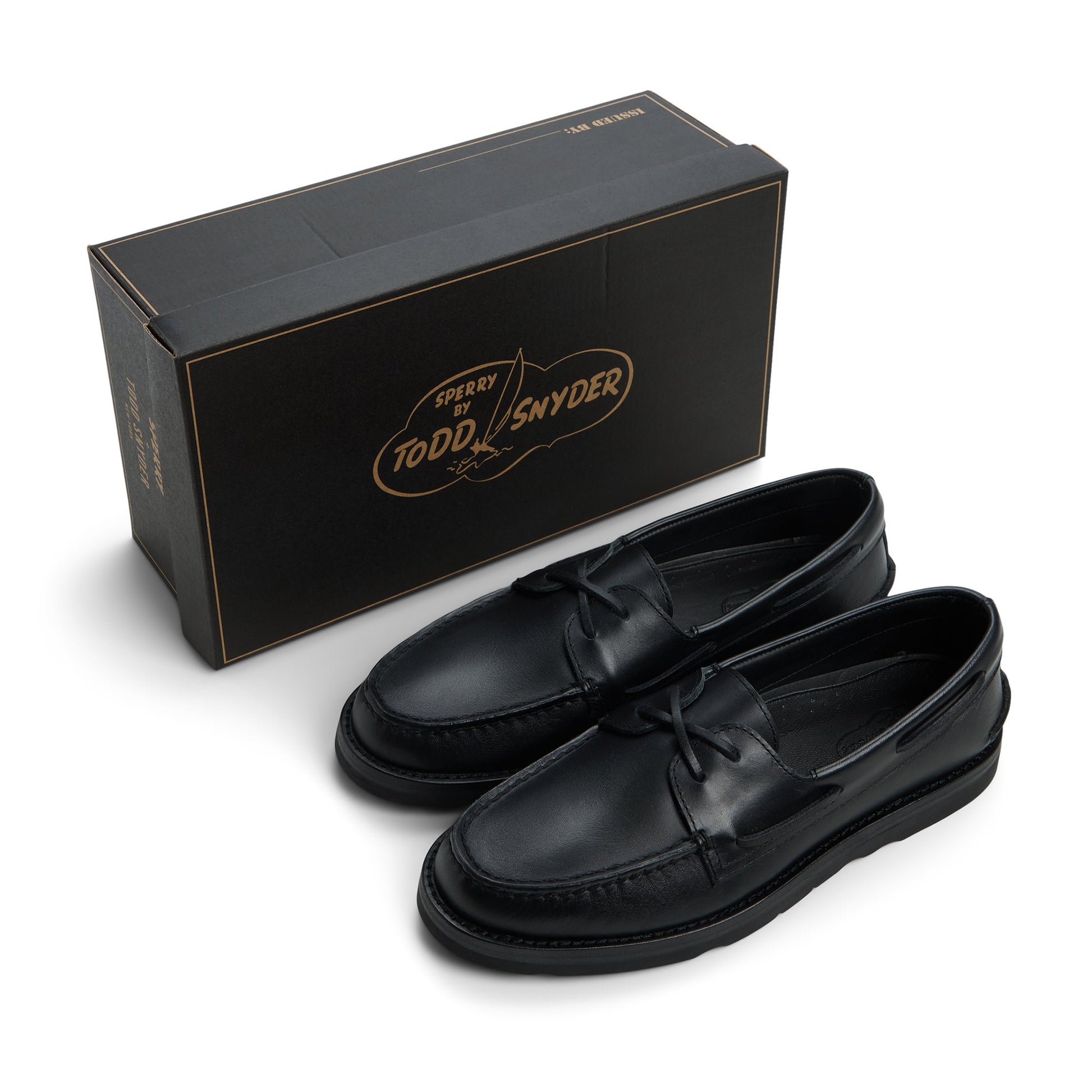 View of Black Sperry x Todd Snyder Vachetta Leather Boat Shoe Boat Shoe's sole