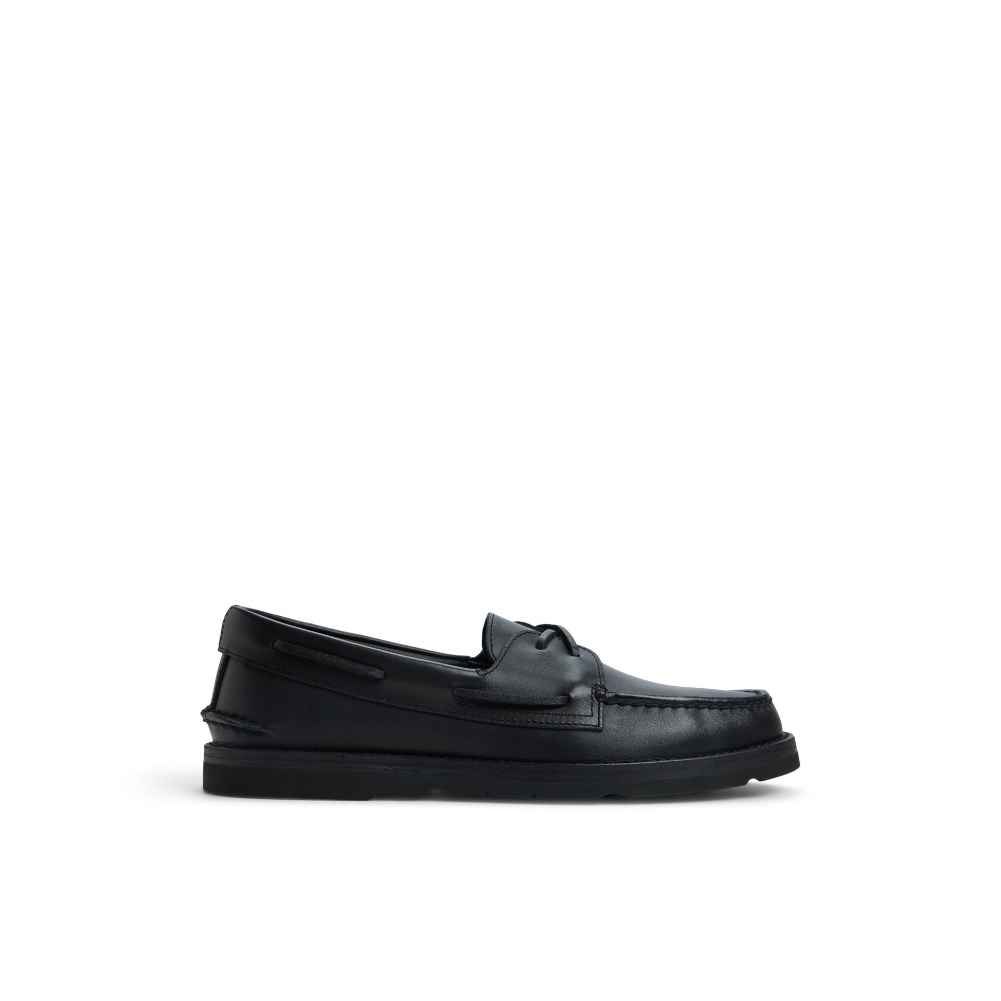 Main View of Black Sperry x Todd Snyder Vachetta Leather Boat Shoe Boat Shoe for Mens