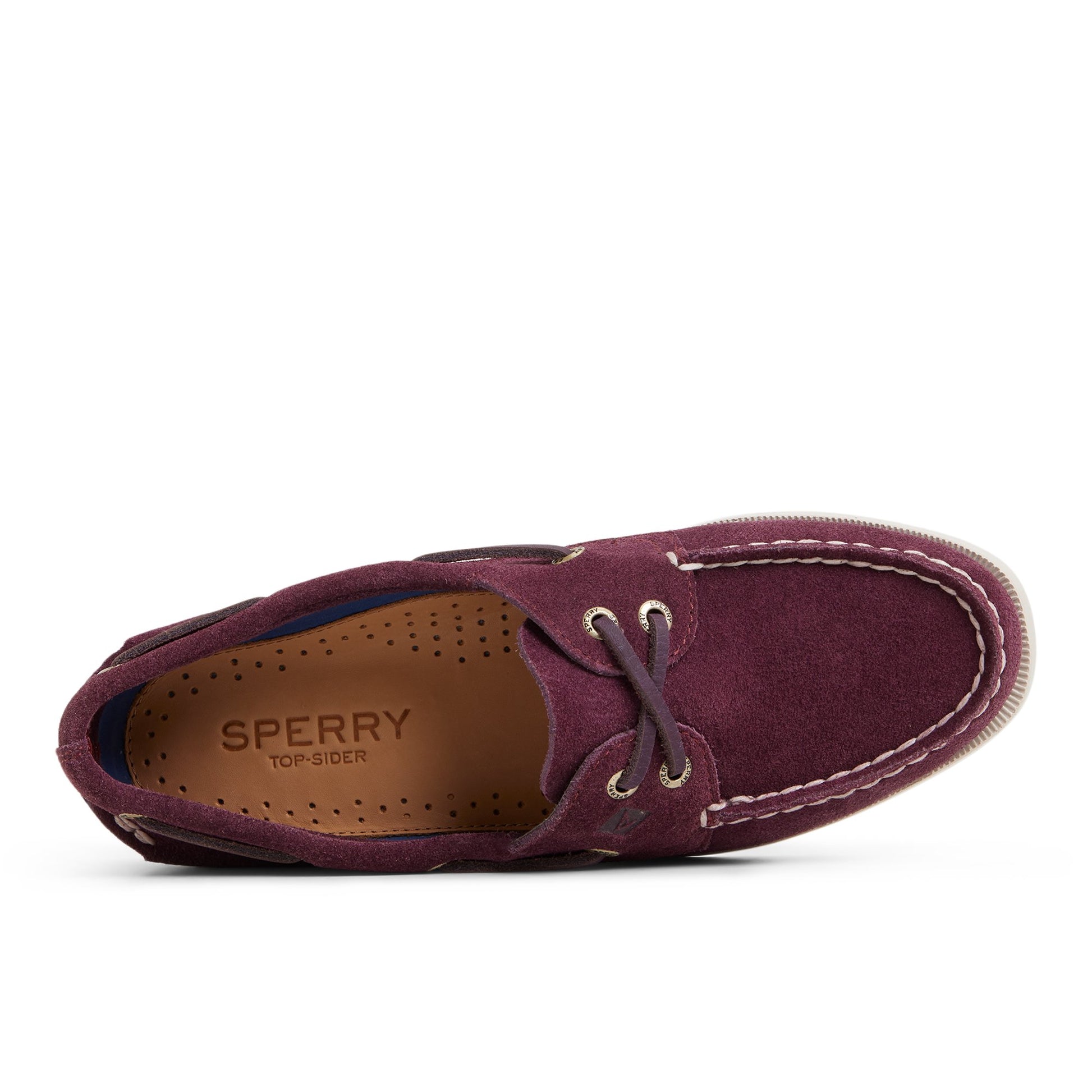 Top-down view of the Prune Authentic Original™ 2 Eye Boat Shoe Boat Shoes