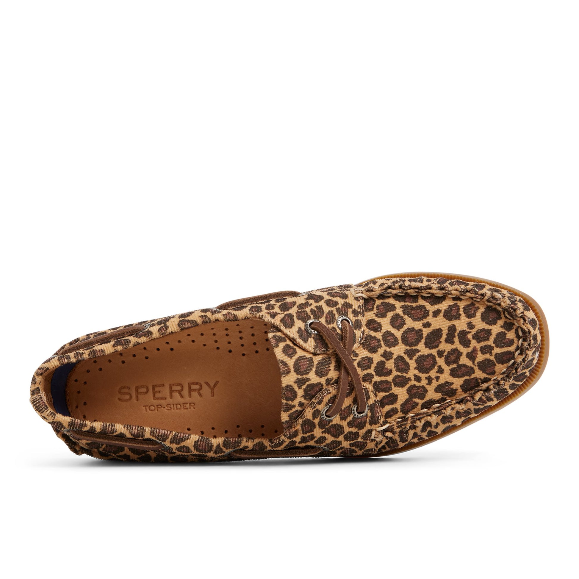 Top-down view of the Brown Primary - Multi Authentic Original™ 2 Eye Boat Shoe Boat Shoes