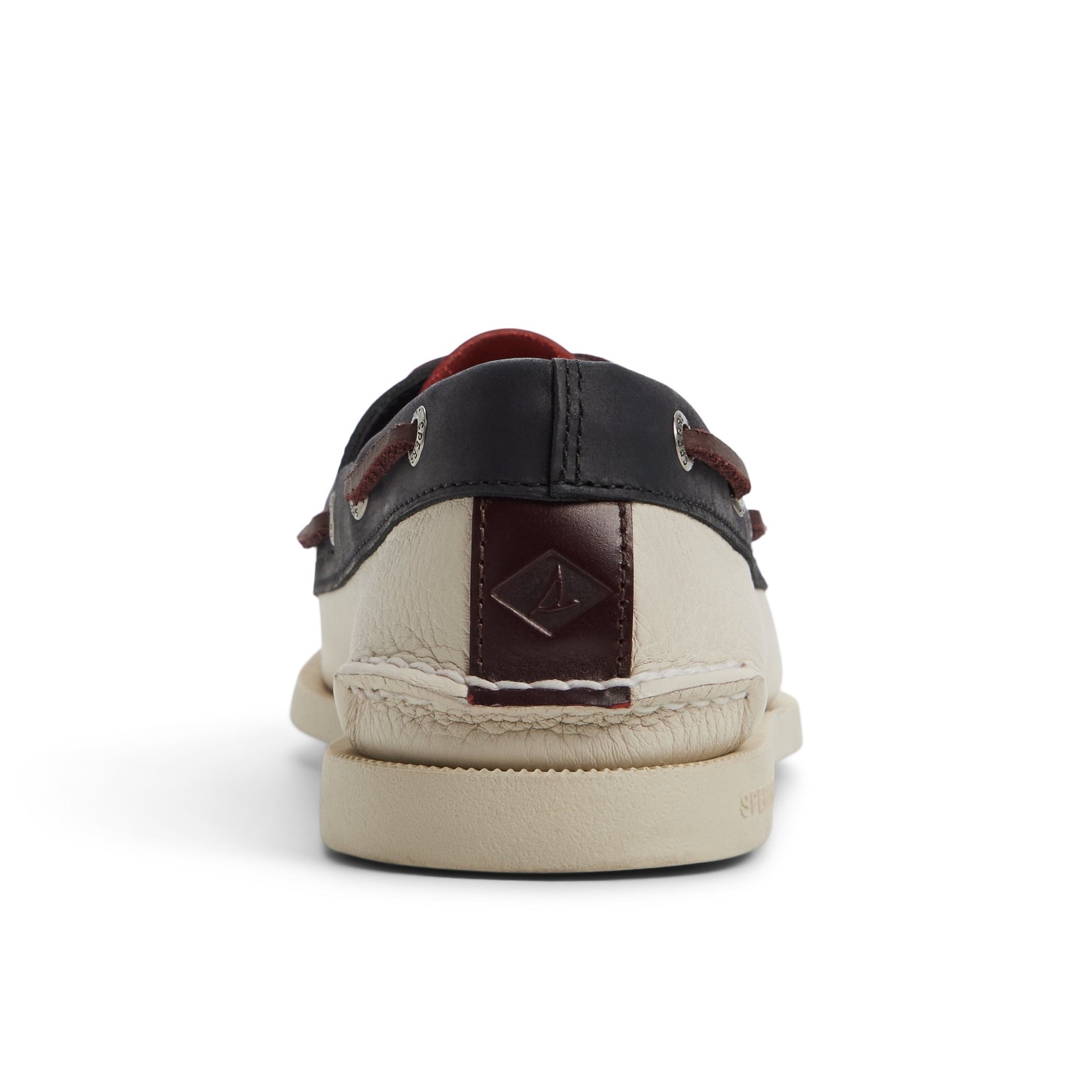 Three-quarter angle of White Combo Authentic Original™ 2-Eye Boat Shoe Boat Shoes's front side
