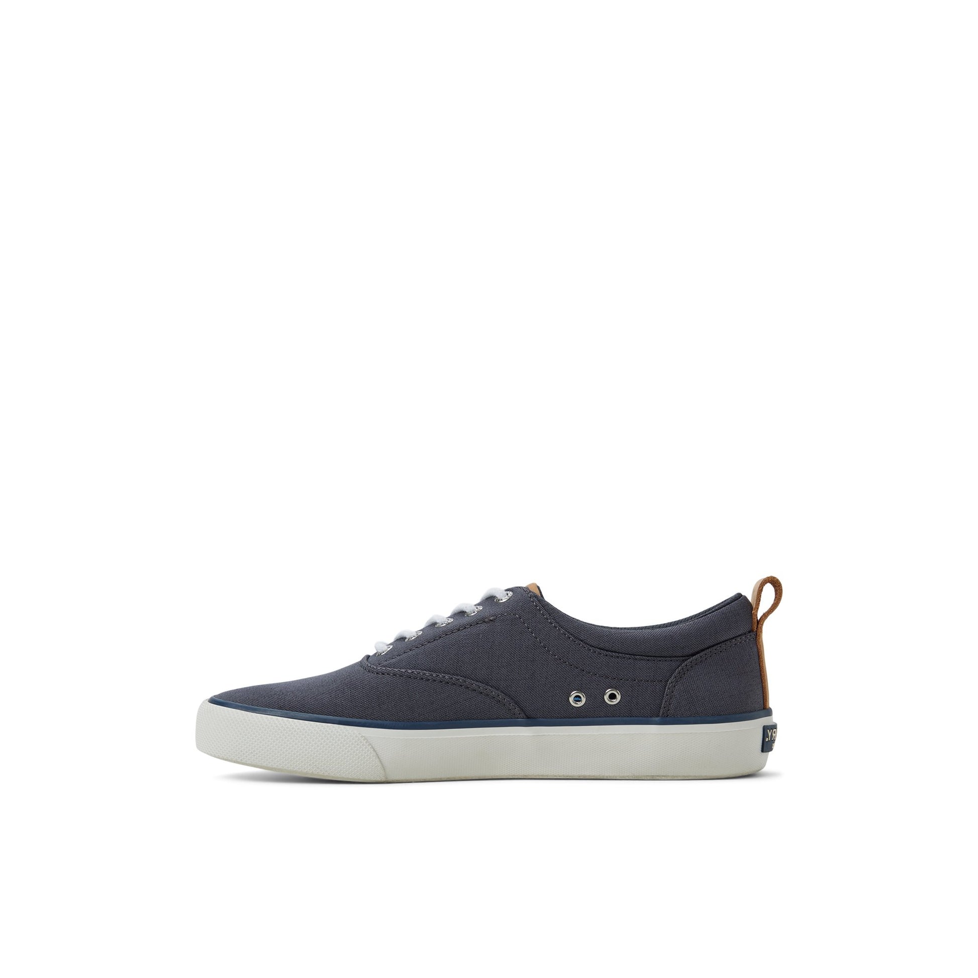 Three-quarter angle of Navy Deckside CVO Sneakers Vulcanized Sneaker's back side