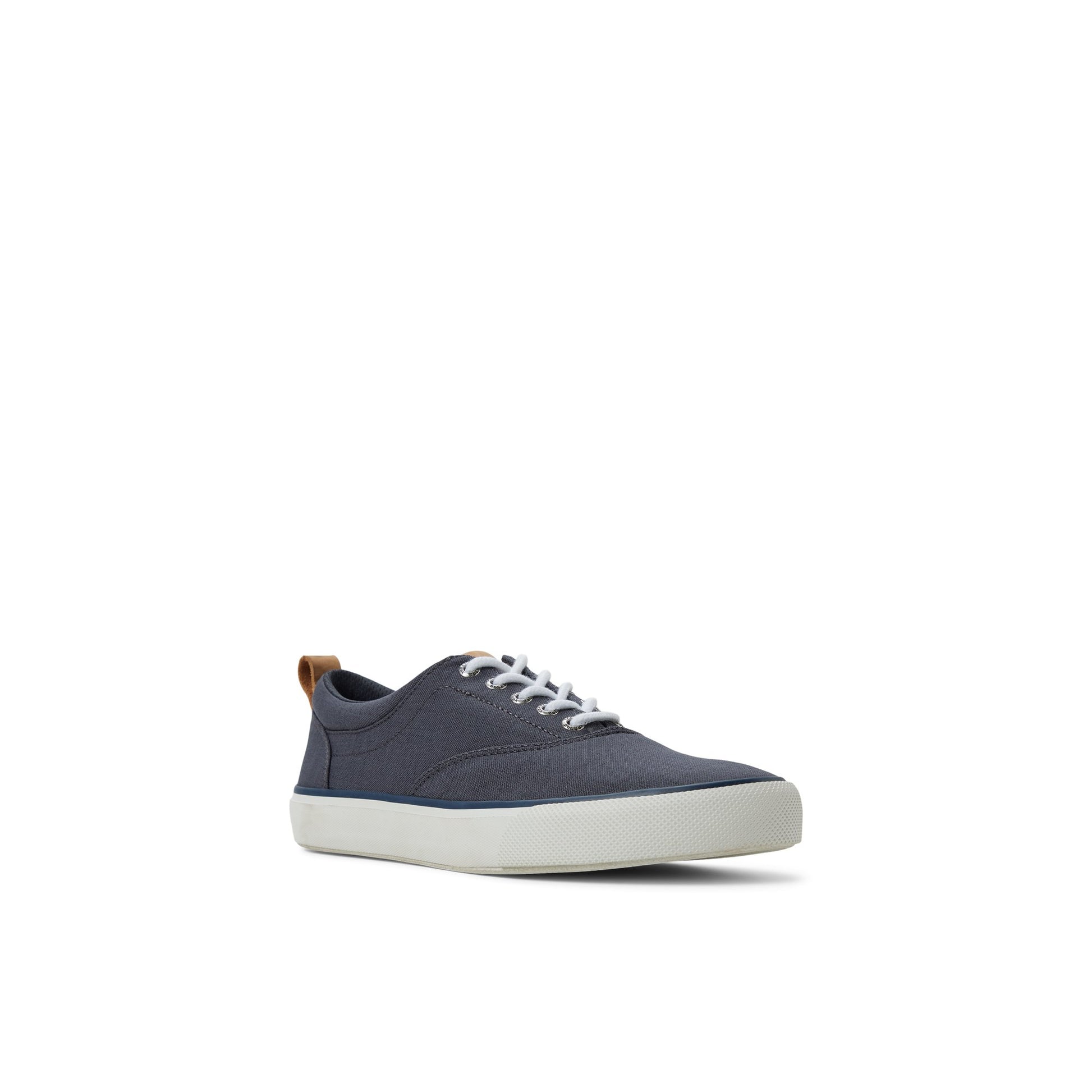 Side view of Navy Deckside CVO Sneakers Vulcanized Sneaker