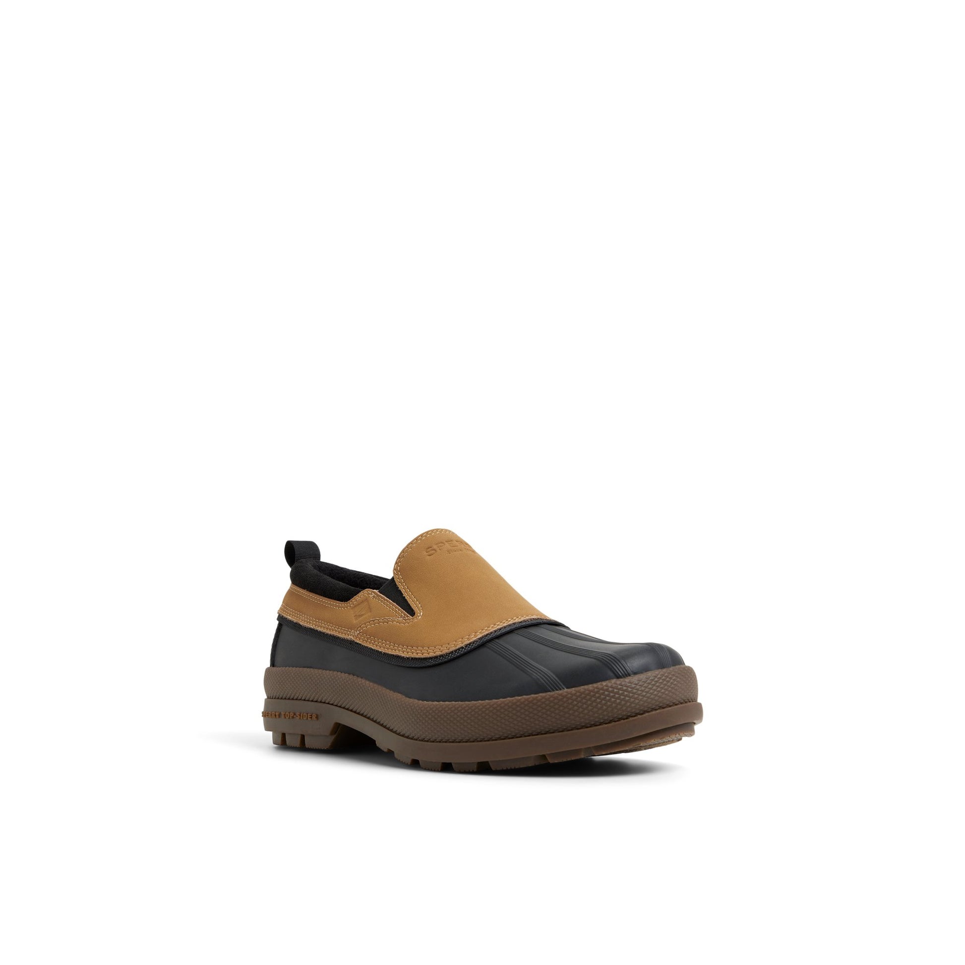 Side view of Brown Coldbay Slip-on Duck Shoes Winter Duck Boots