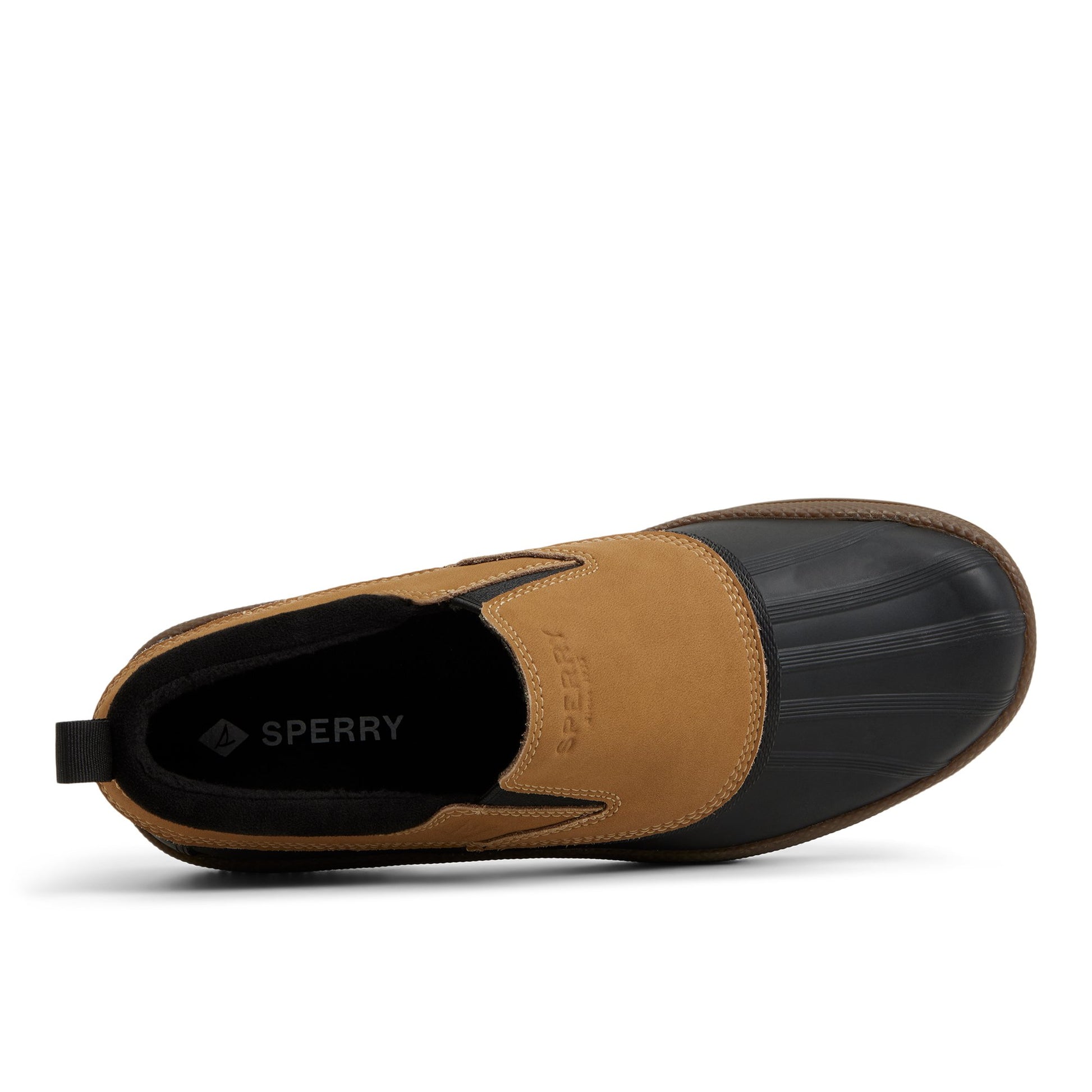 Top-down view of the Brown Coldbay Slip-on Duck Shoes Winter Duck Boots