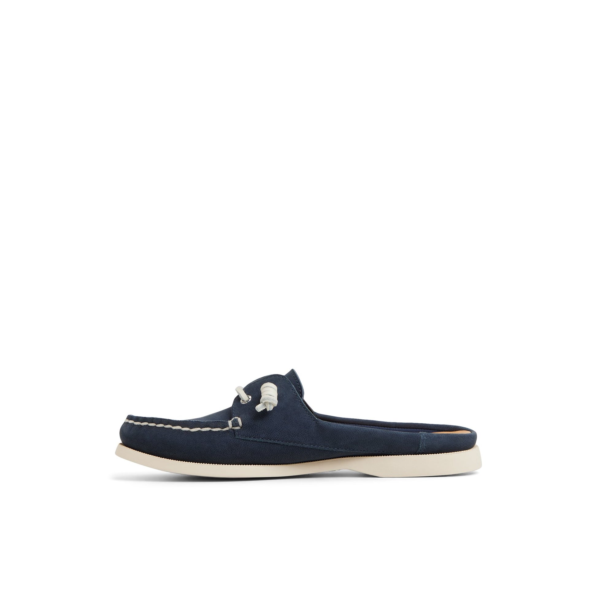 Three-quarter angle of Navy Authentic Original™ Mule Boat Shoe Mule's back side
