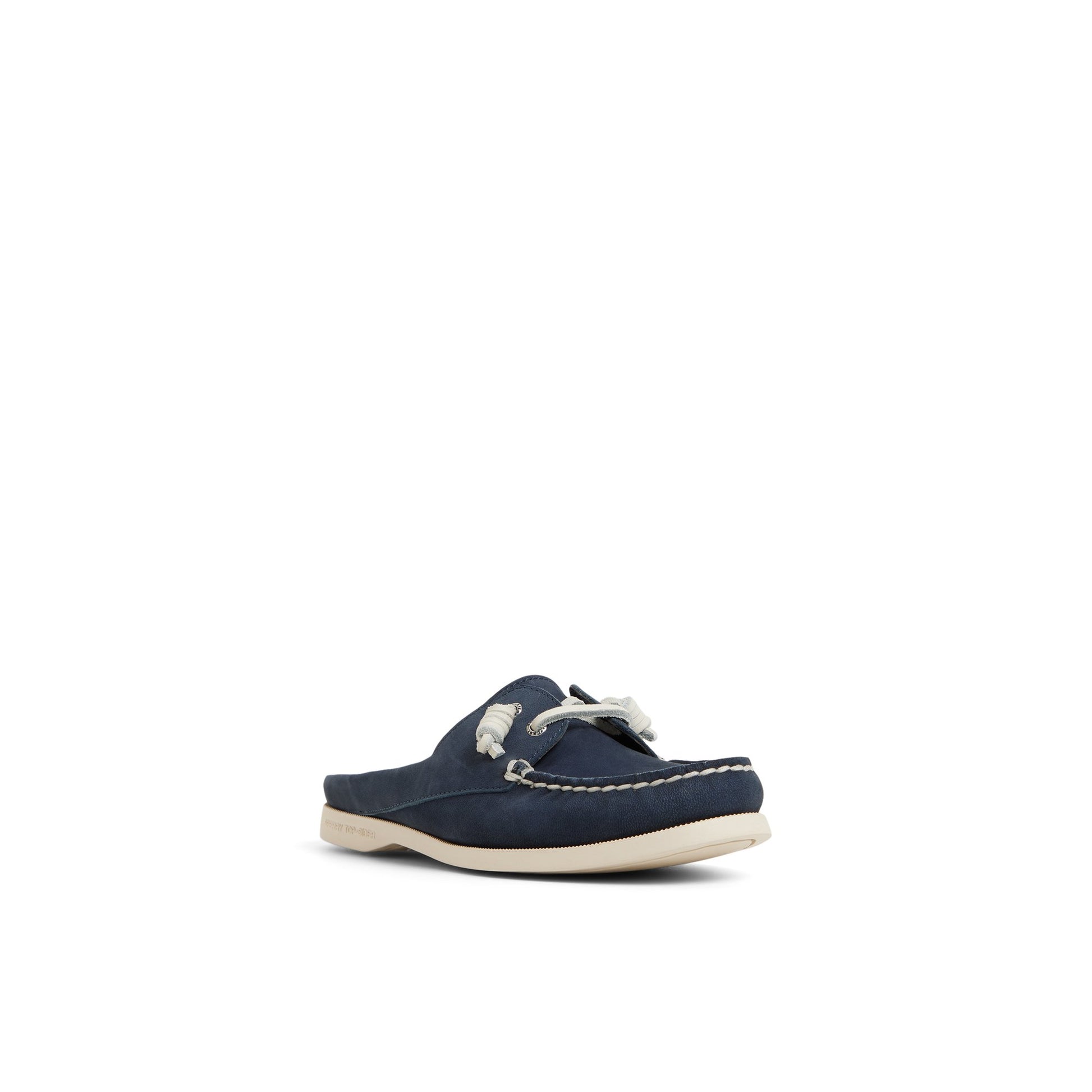 Side view of Navy Authentic Original™ Mule Boat Shoe Mule