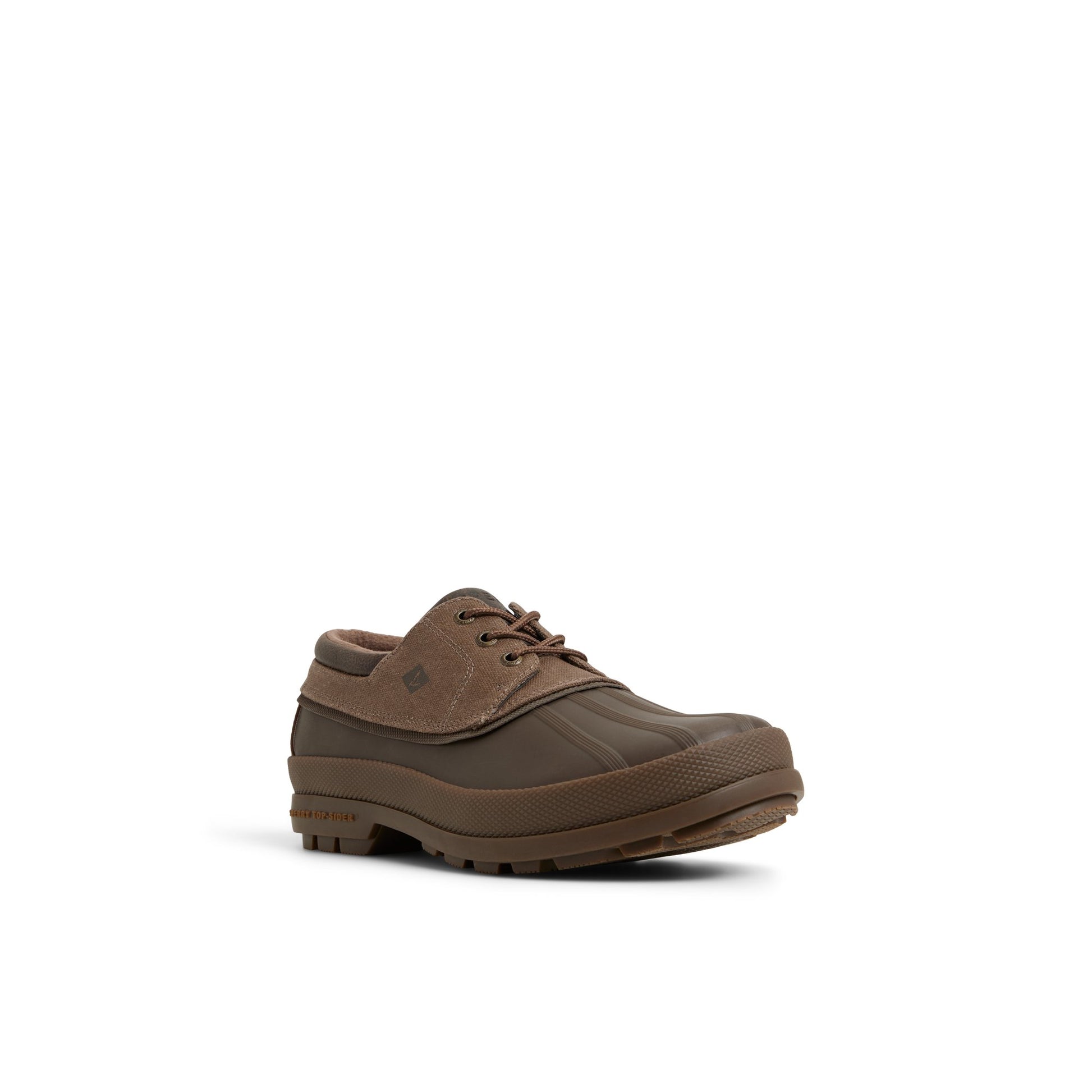 Side view of Taupe Coldbay 3 Eye Duck Shoes Winter Duck Boots