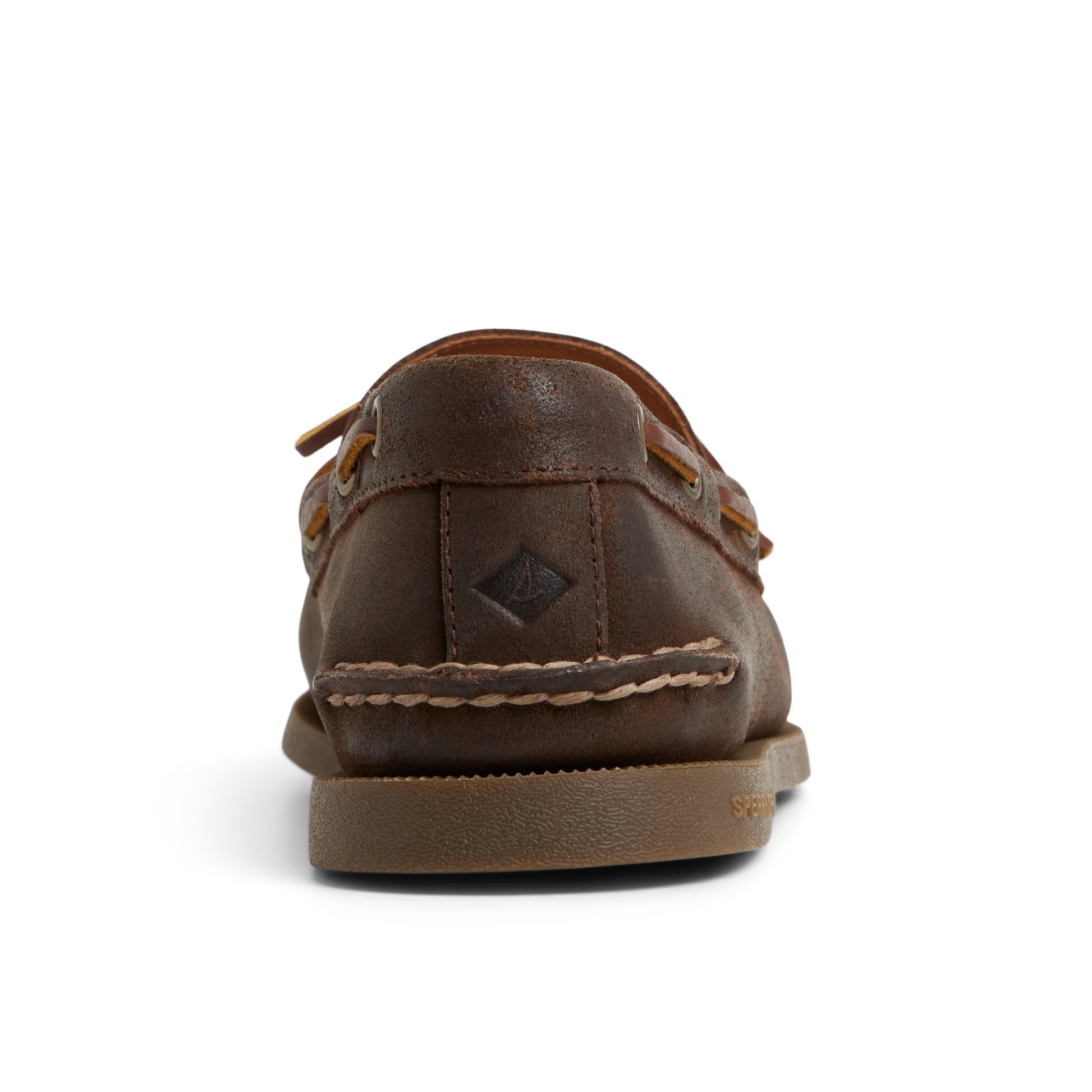 Three-quarter angle of Dark Brown Authentic Original™ 1-Eye Boat Shoe Boat Shoes's front side