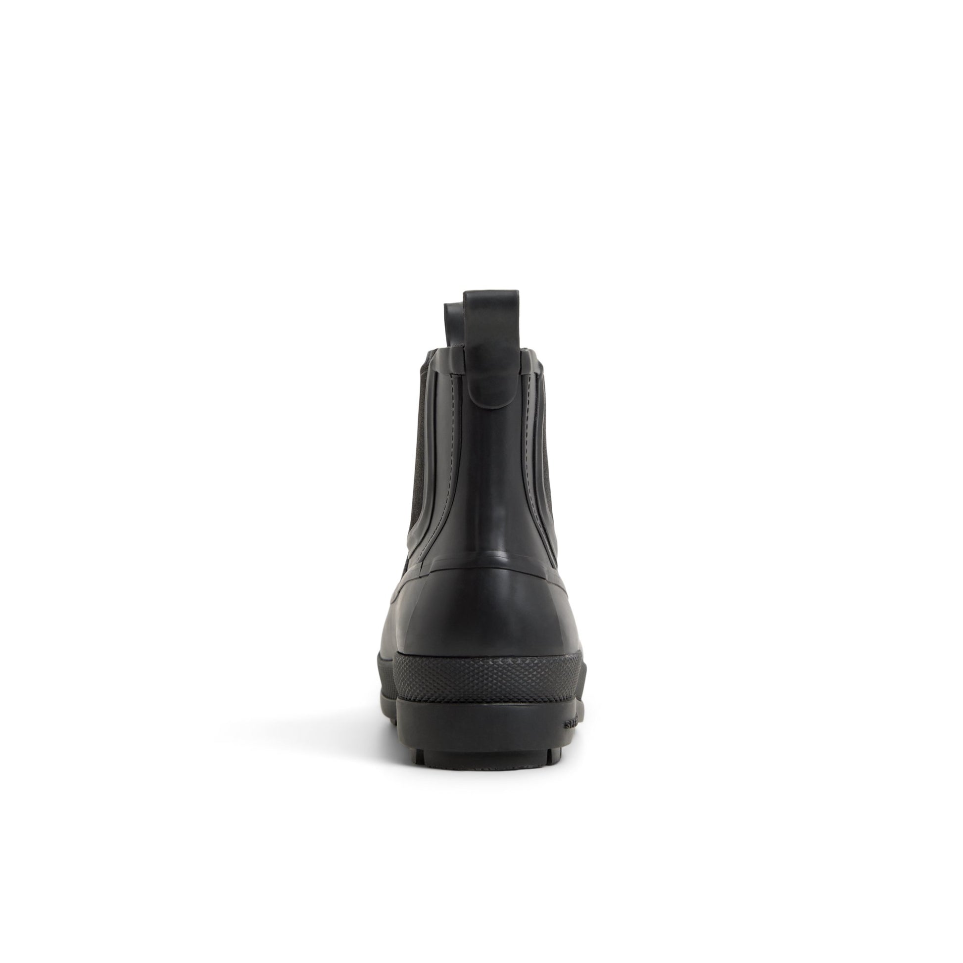 Three-quarter angle of Black Clifton Boot Chelsea Rain Boot's front side