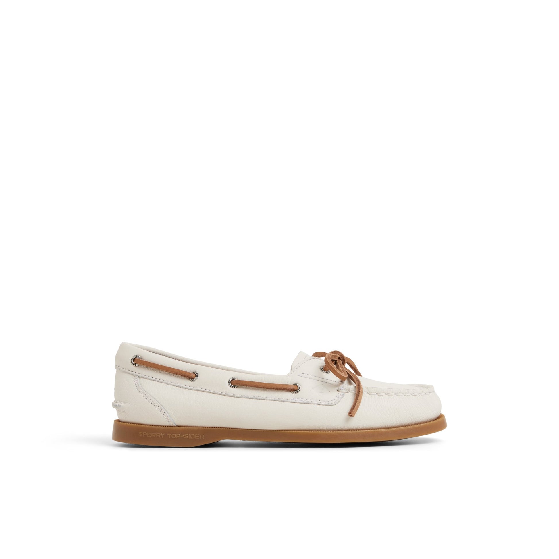 Main View of Cream Authentic Original™ 1 Eye Boat Shoe Boat Shoes for Womens