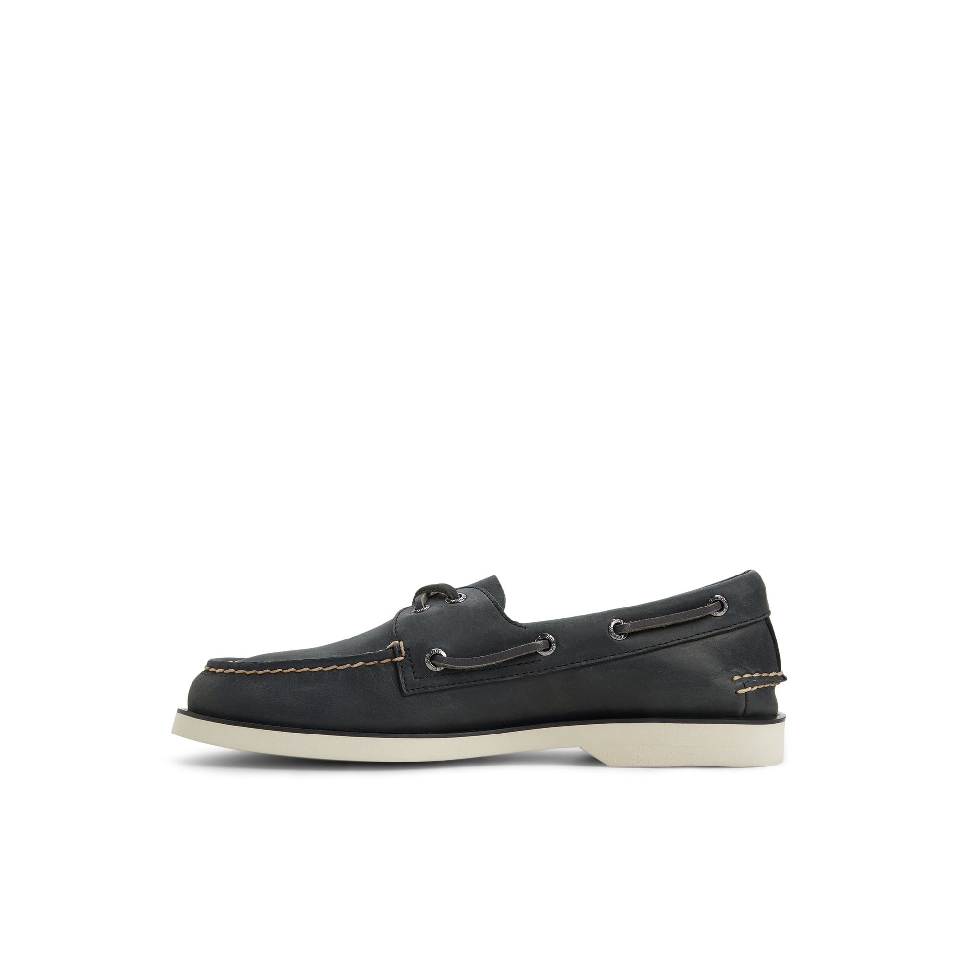 Three-quarter angle of Dark Grey Authentic Original™ 2-Eye Boat Shoe Boat Shoes's back side