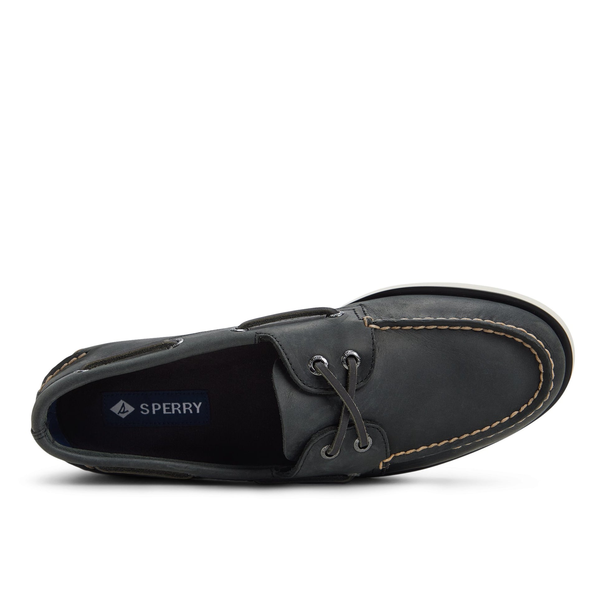Top-down view of the Dark Grey Authentic Original™ 2-Eye Boat Shoe Boat Shoes