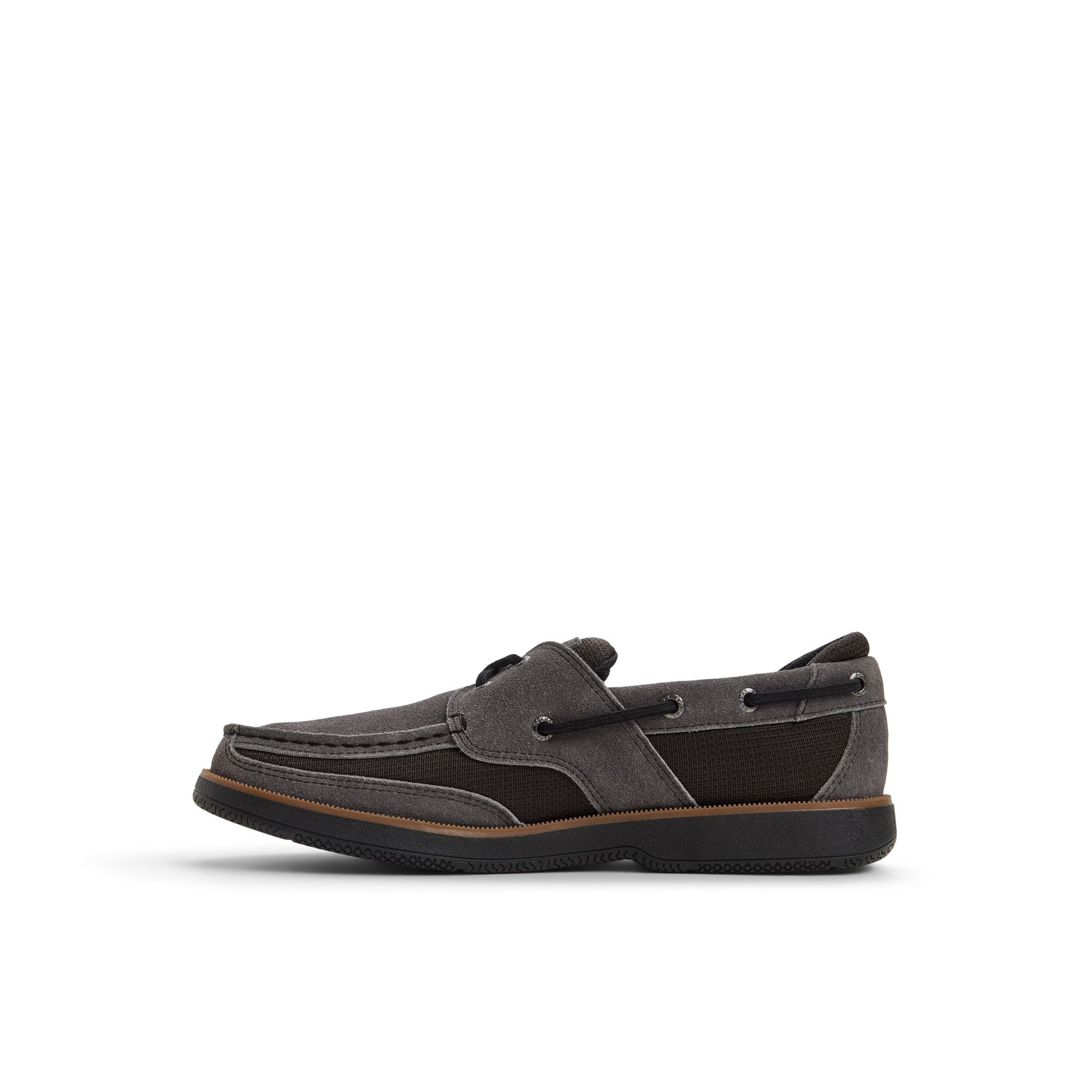 Three-quarter angle of Grey Surveyor 2 Eye Boat Shoes Boat Shoes's back side
