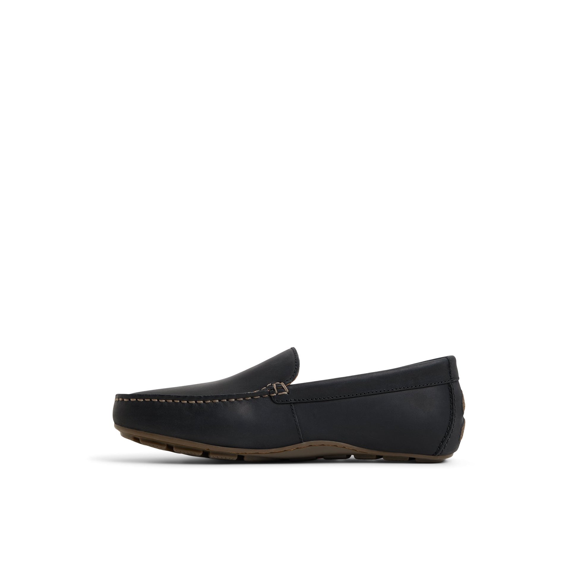 Three-quarter angle of Other Black Wave Venetian Driver Driver Loafer Casual Shoes's back side