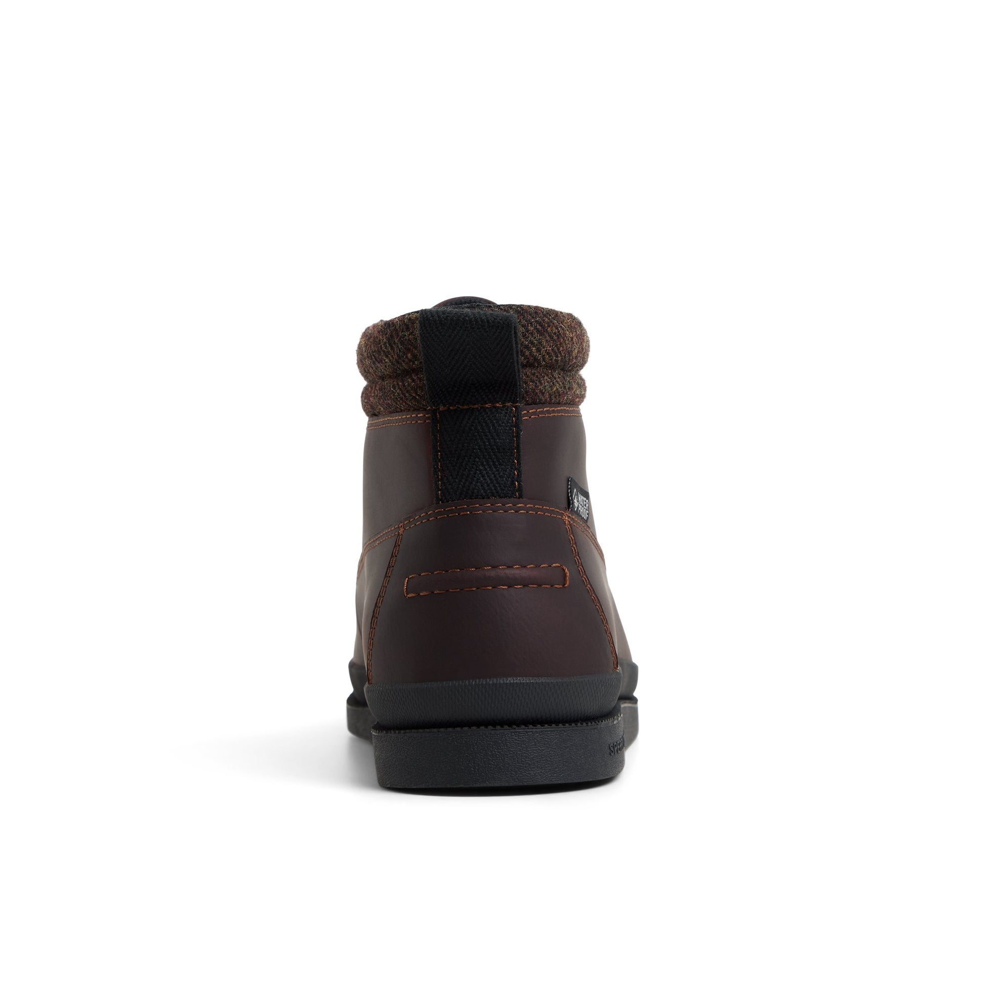 Three-quarter angle of Dark Brown Tour Moc Mid Top Sneaker Chukka Boots's front side
