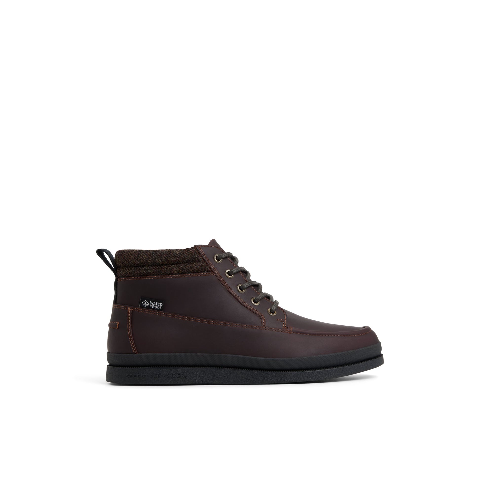 Main View of Dark Brown Tour Moc Mid Top Sneaker Chukka Boots for Mens
