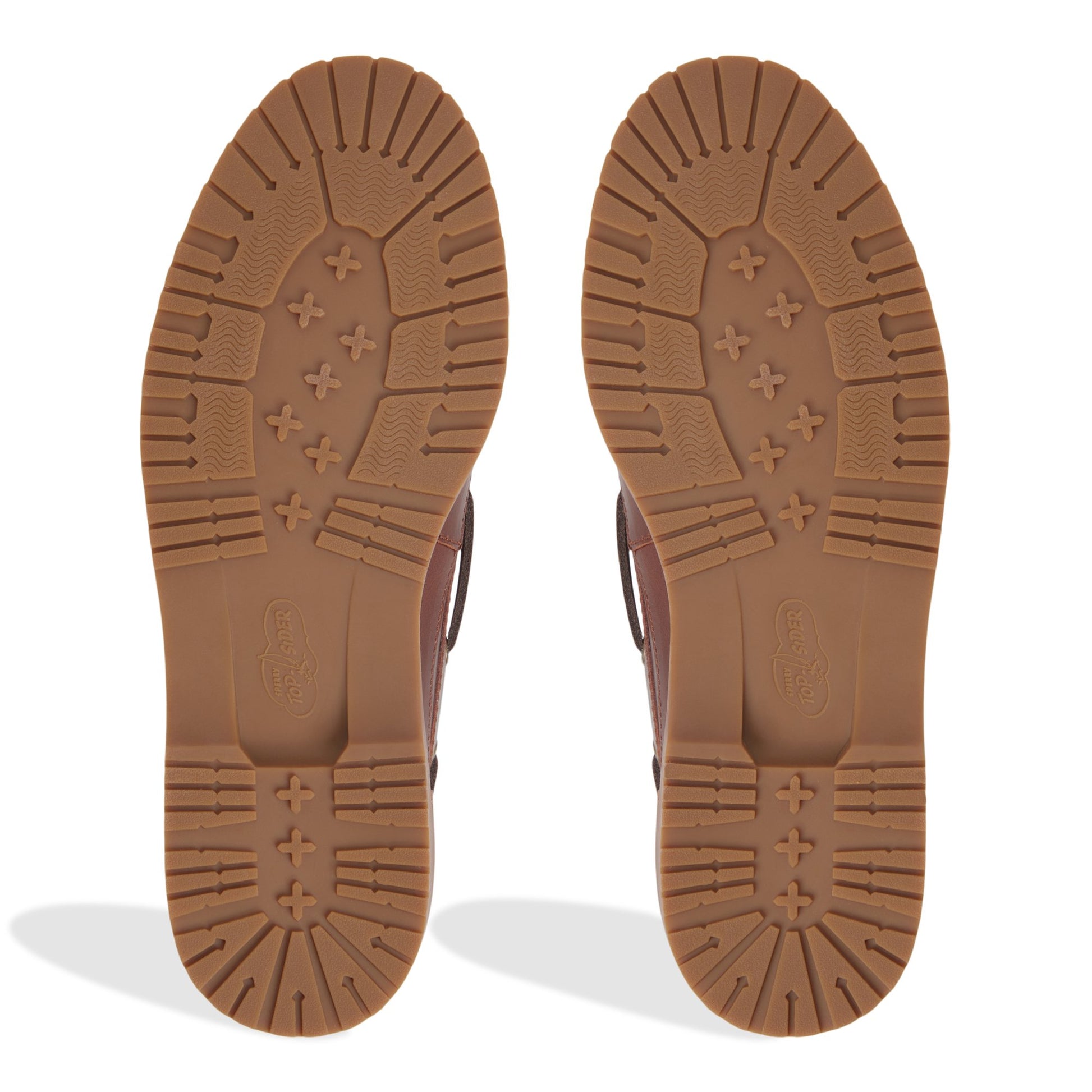 Close-up of the Other Brown Authentic Original™ 3 Eye Mini Lug Boat Shoe Boat Shoe