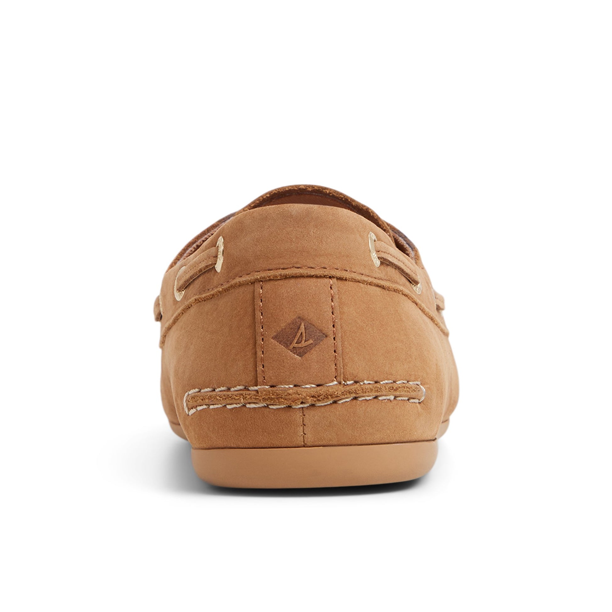 Three-quarter angle of Tan Slim Boat Shoe Boat Shoe's front side