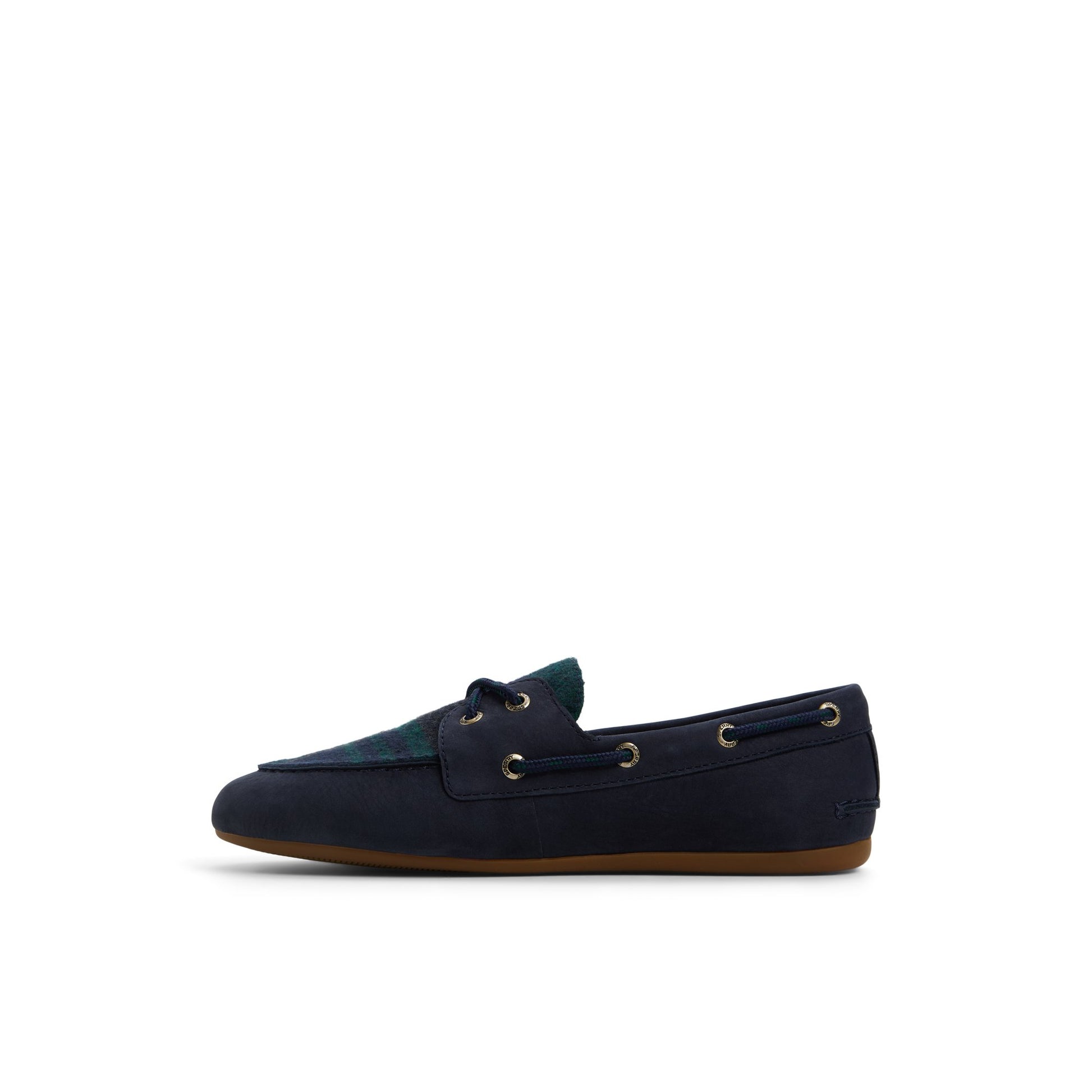 Three-quarter angle of Navy Multi Slim Boat Shoe Boat Shoe's back side