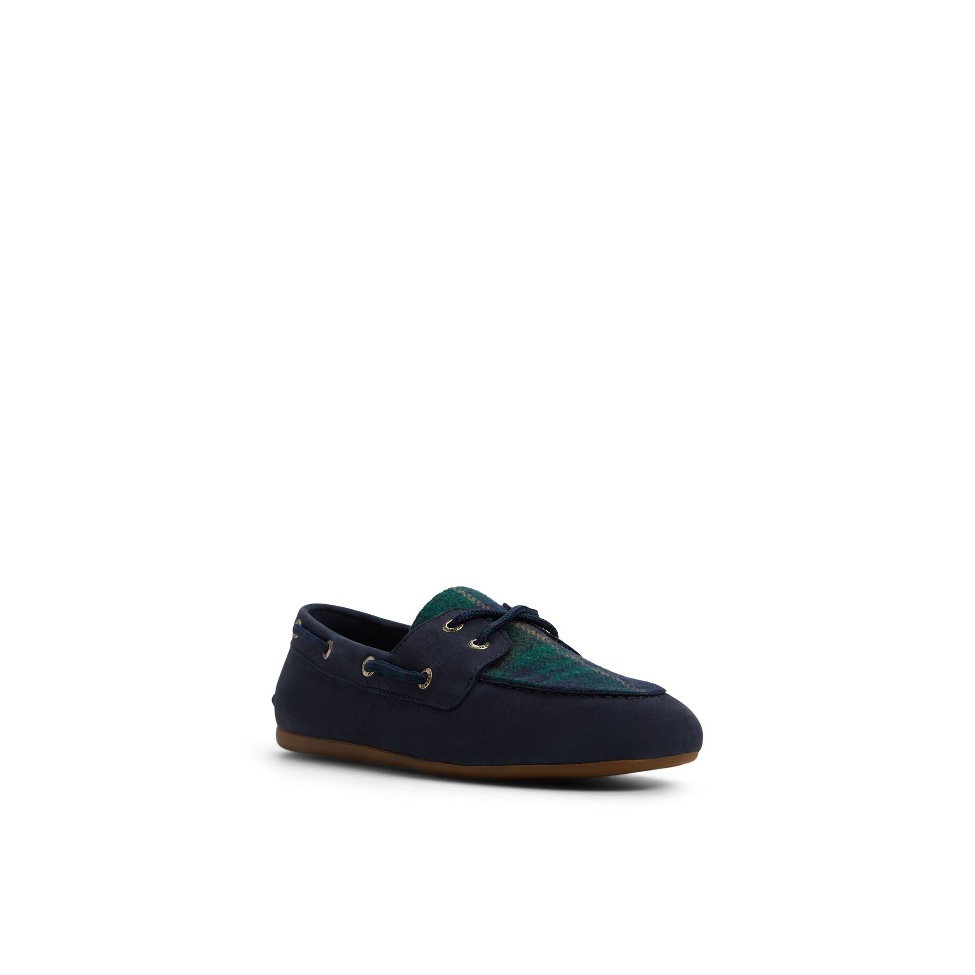 Side view of Navy Multi Slim Boat Shoe Boat Shoe