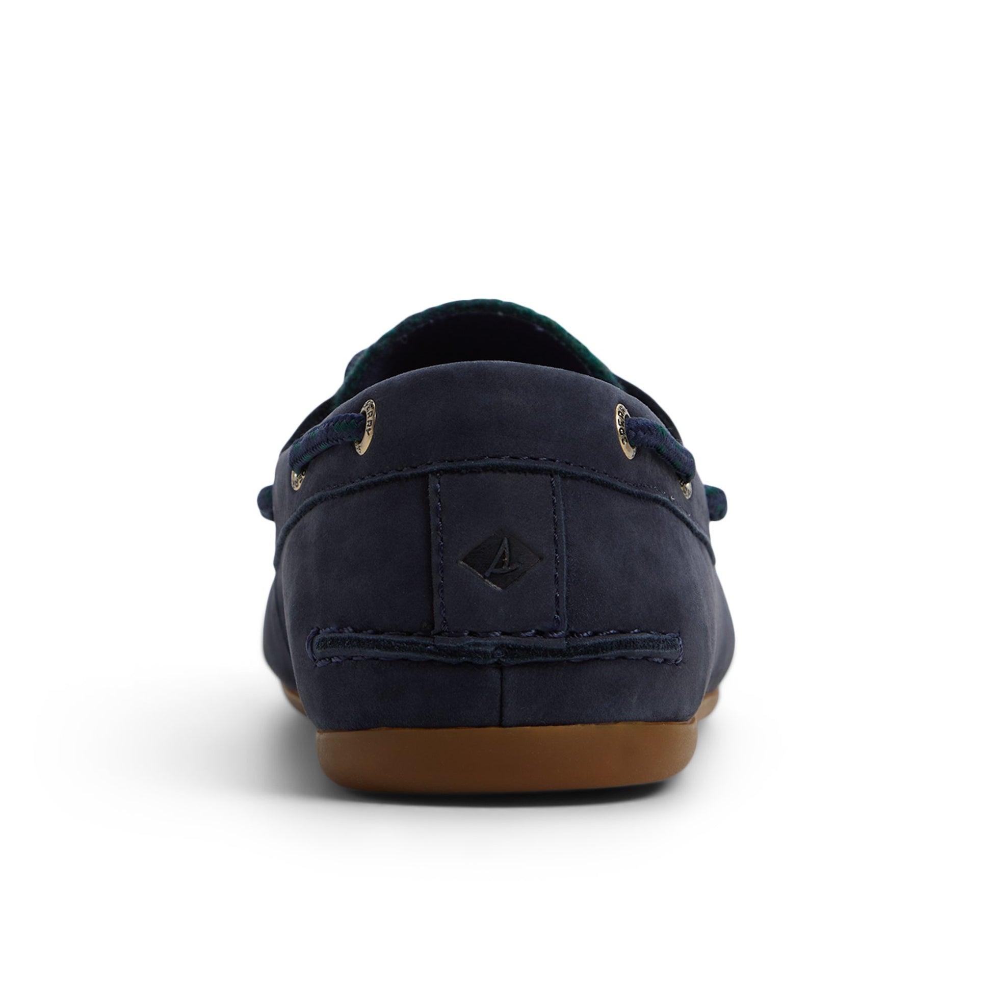 Three-quarter angle of Navy Multi Slim Boat Shoe Boat Shoe's front side