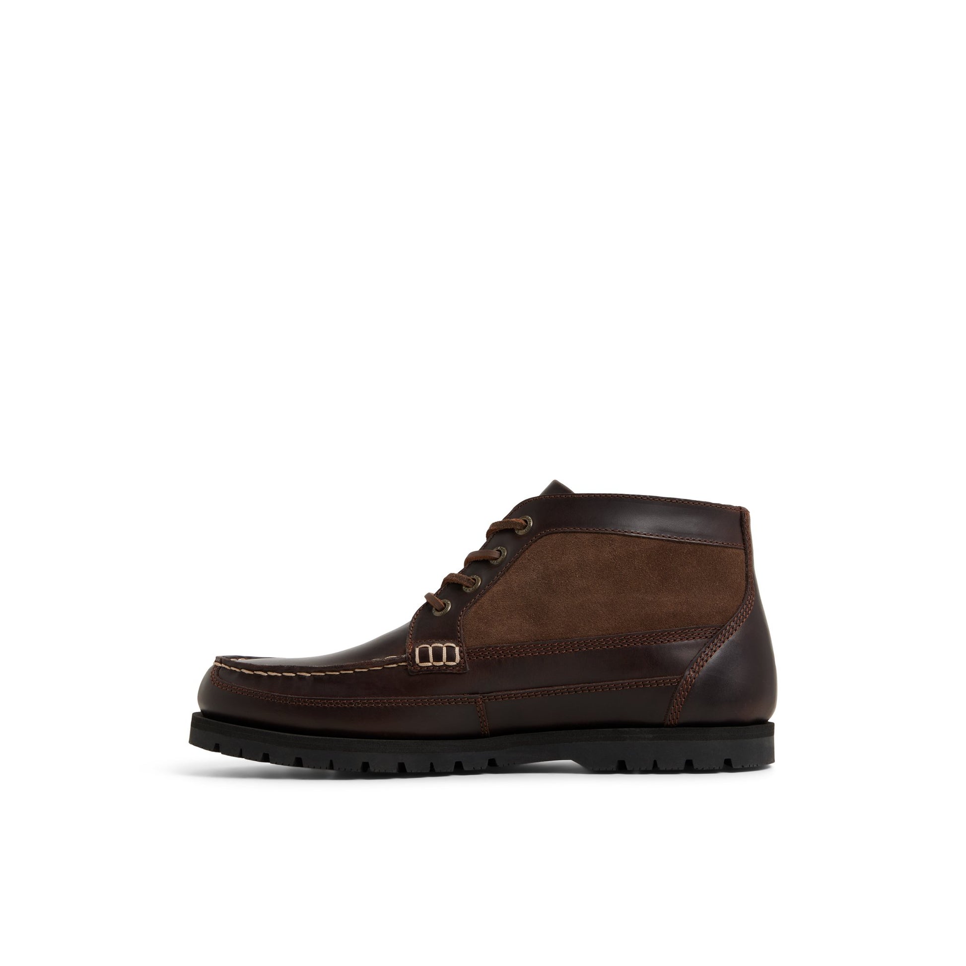 Three-quarter angle of Dark Brown Stringer Boot Chukka Boots's back side