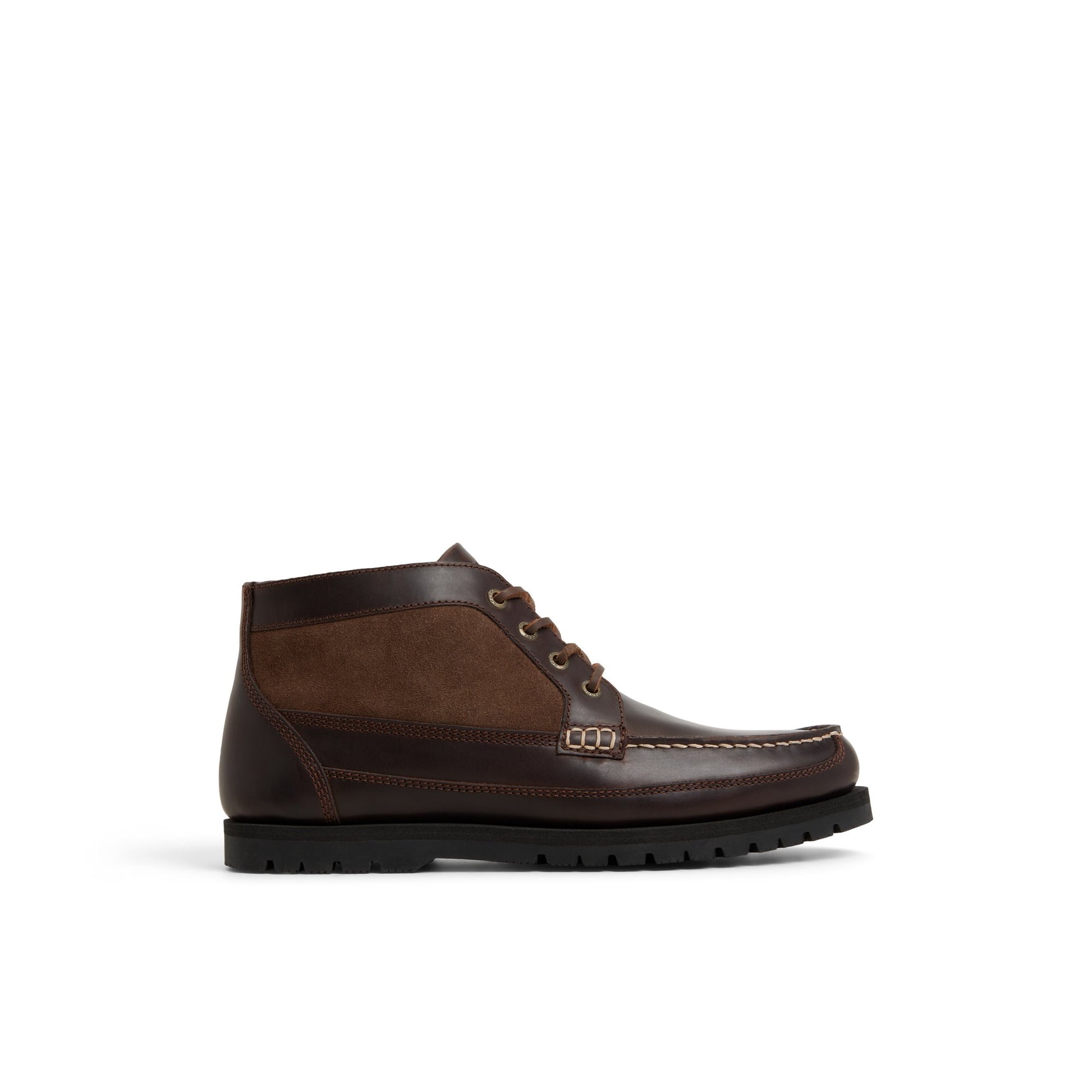 Main View of Dark Brown Stringer Boot Chukka Boots for Mens