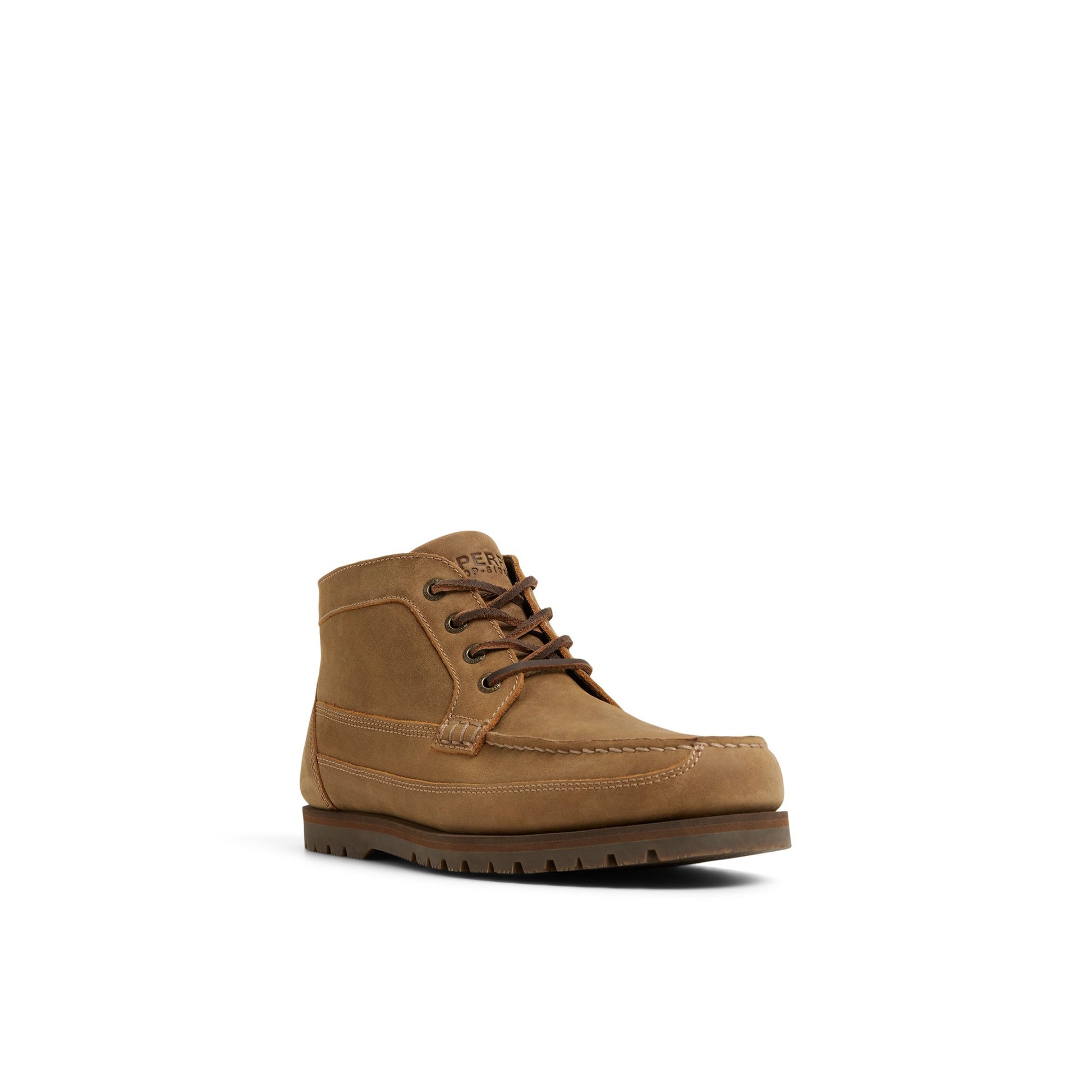 Side view of Tan Stringer Boot Chukka Boots