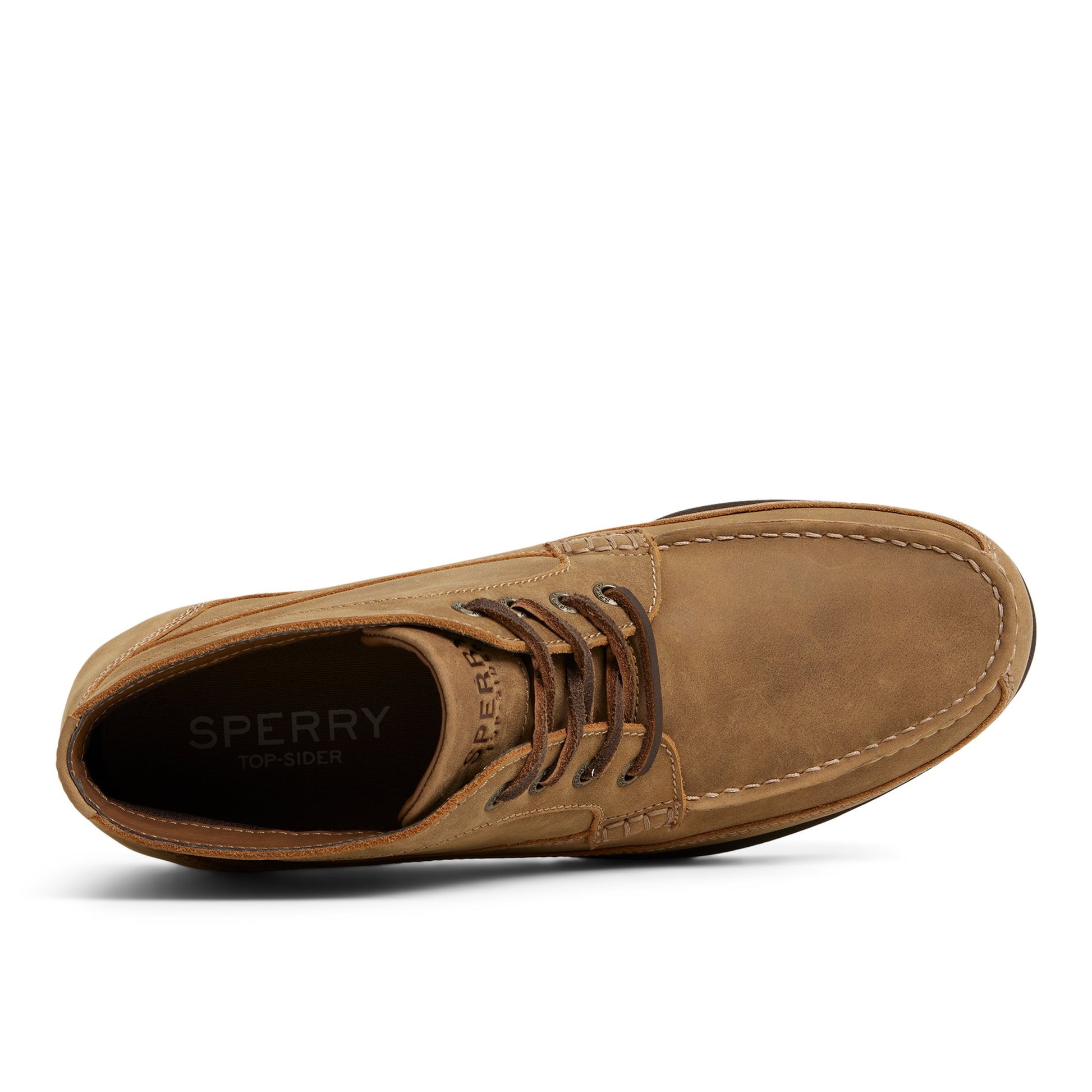 Top-down view of the Tan Stringer Boot Chukka Boots