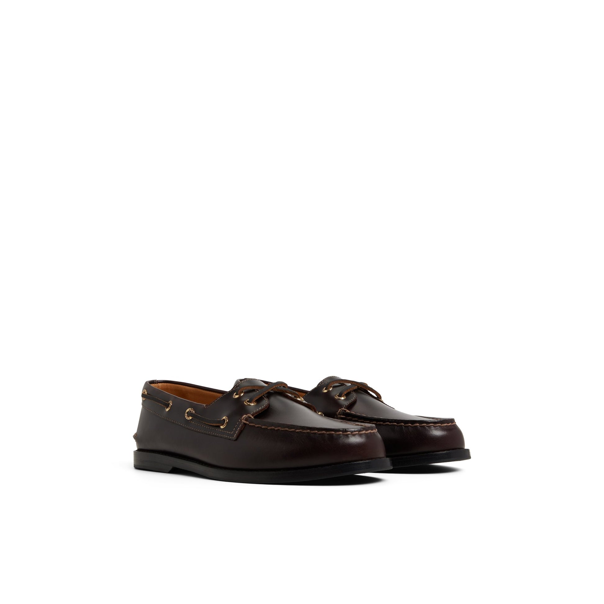 Side view of Amaretto Prescott Boat Shoe Boat Shoe