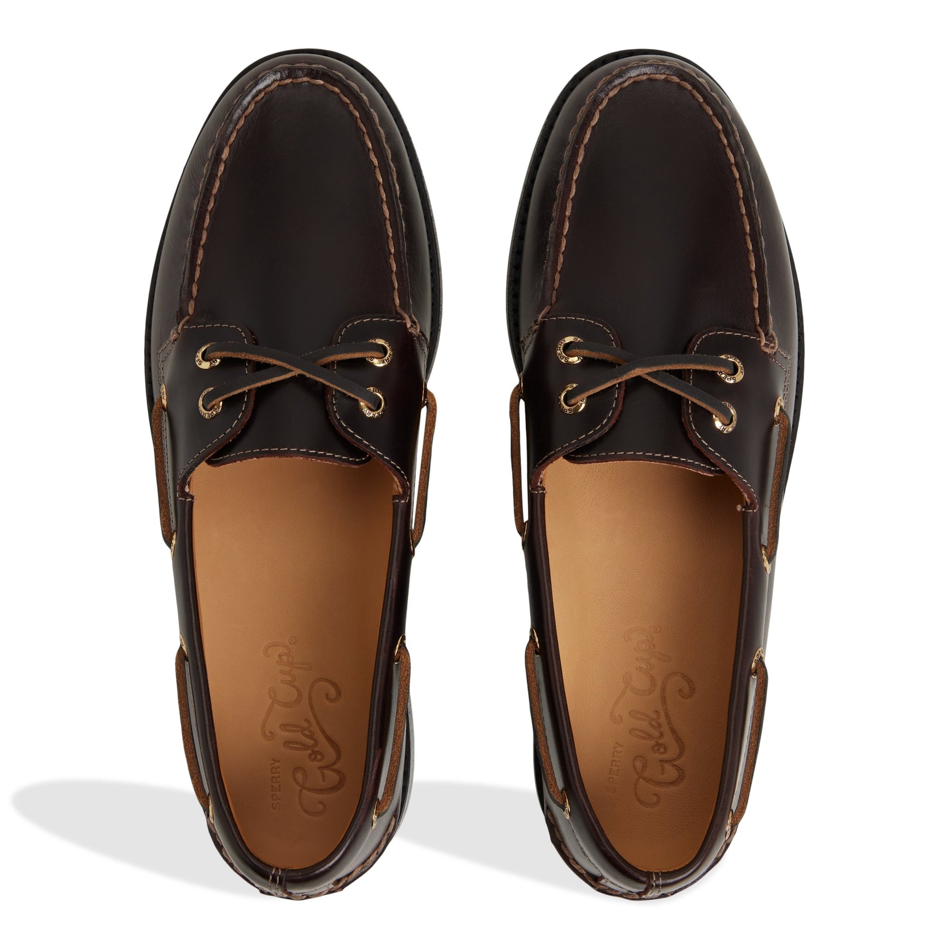 Top-down view of the Amaretto Prescott Boat Shoe Boat Shoe