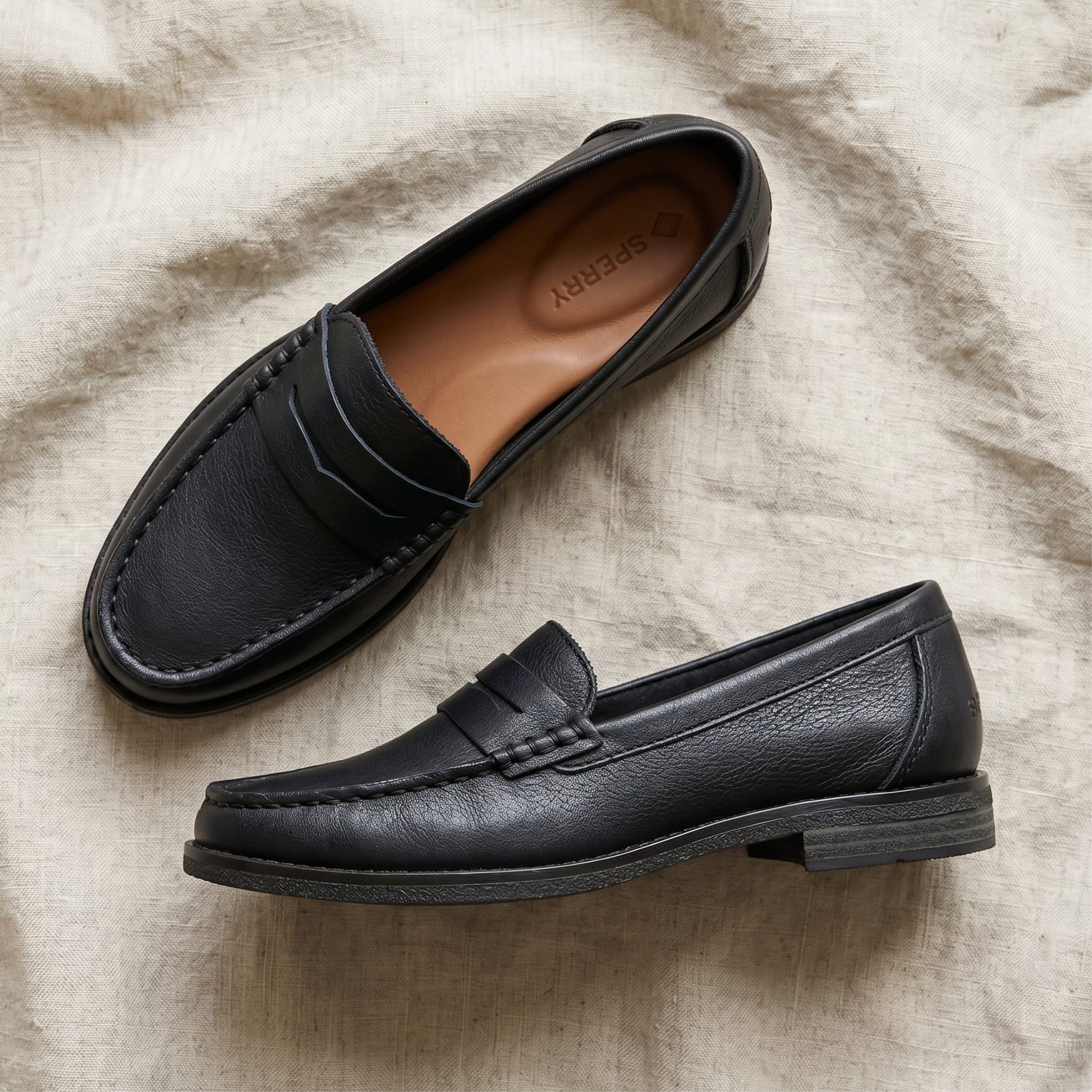 Seaport Penny Loafer Black/black | Sperry Seaport Penny Loafer Black/black | Sperry