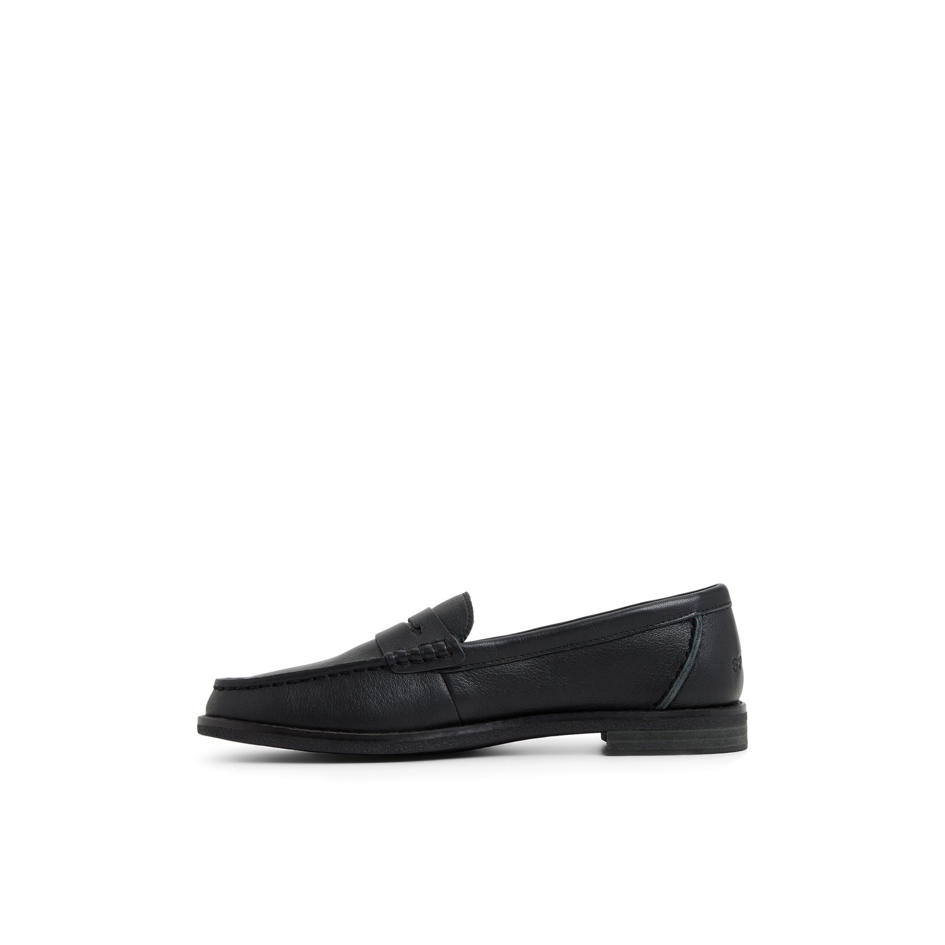 Three-quarter angle of Black/black Seaport Penny Loafer Loafers's back side