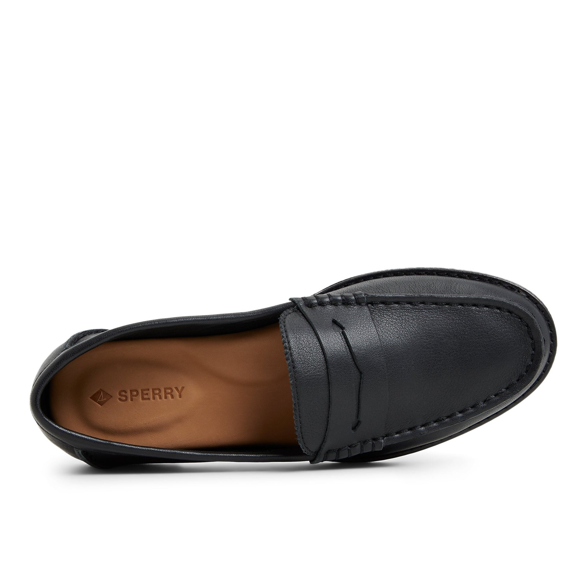 Top-down view of the Black/black Seaport Penny Loafer Loafers