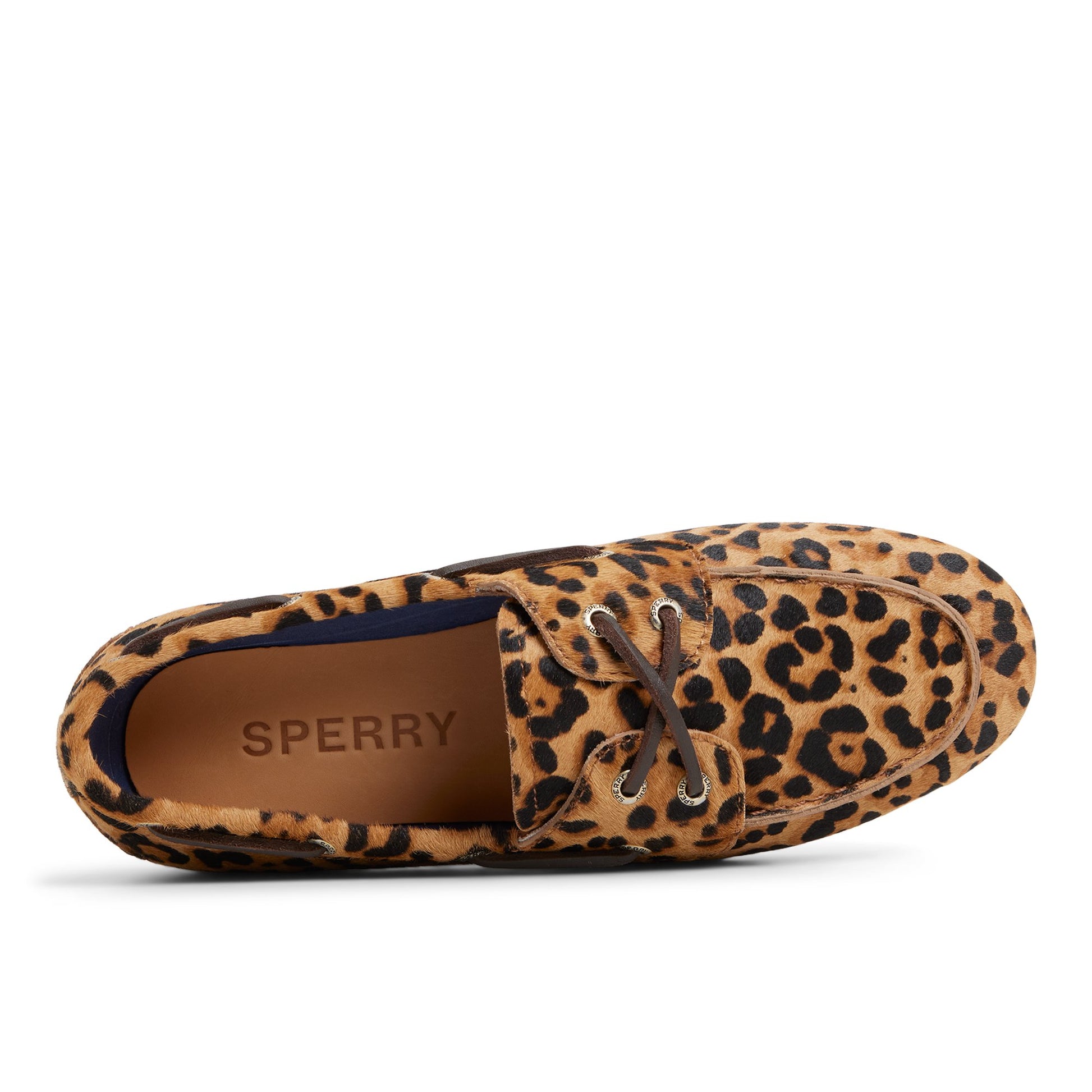 Top-down view of the Brown primary - multi Slim Boat Shoe Boat Shoe