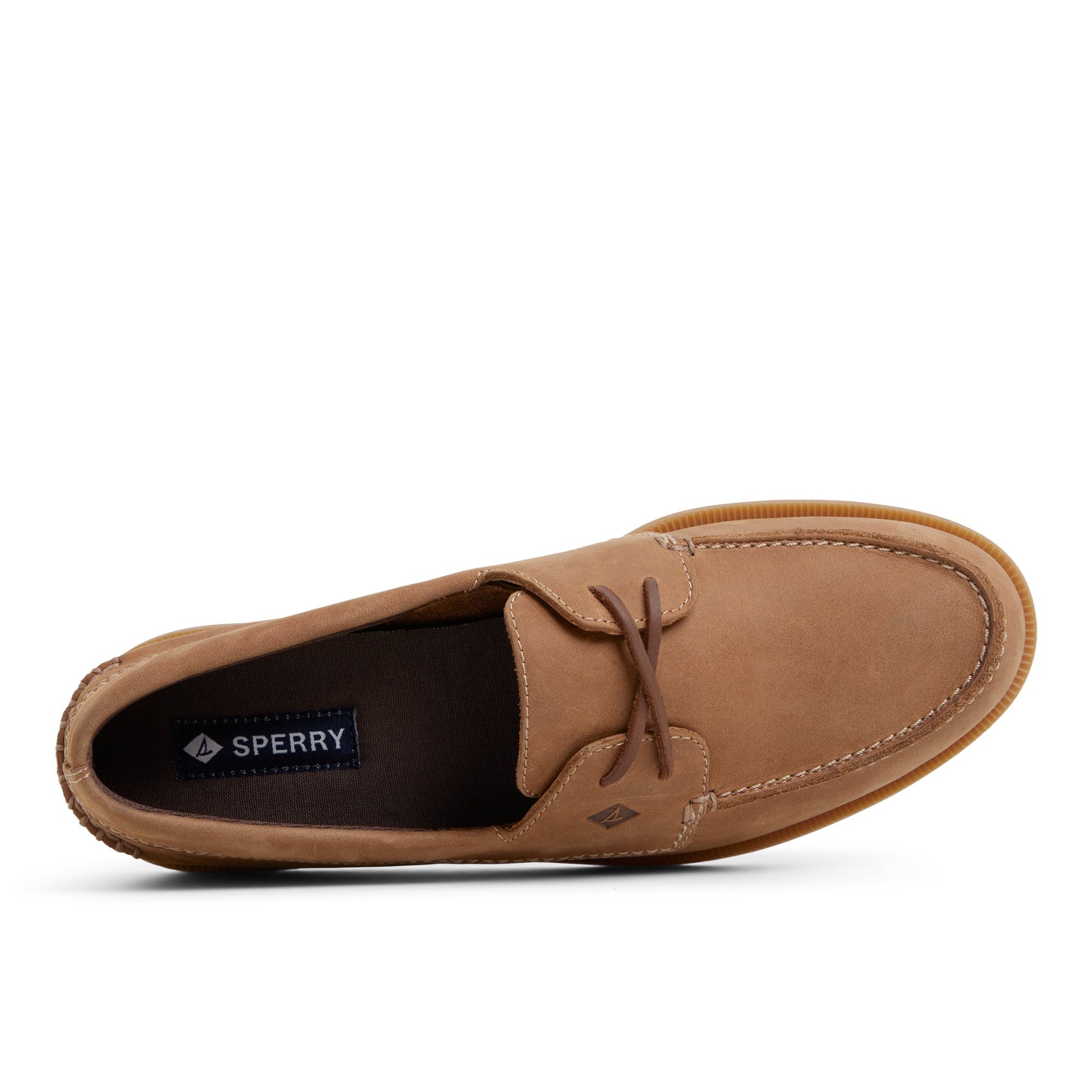 Top-down view of the Brown Authentic Original™ 2 Eye Boat Shoe Boat Shoes