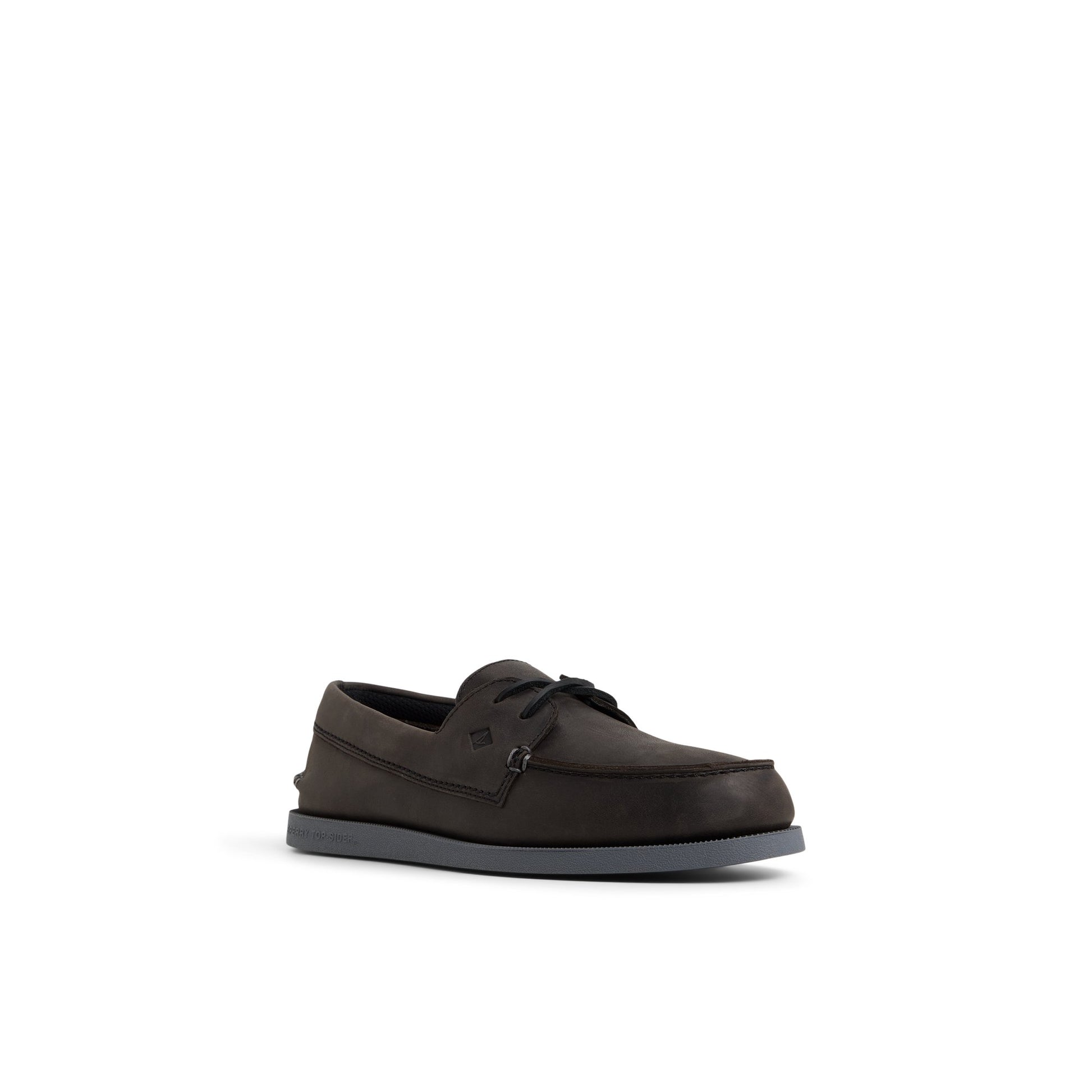 Side view of Black Authentic Original™ 2 Eye Boat Shoe Boat Shoes