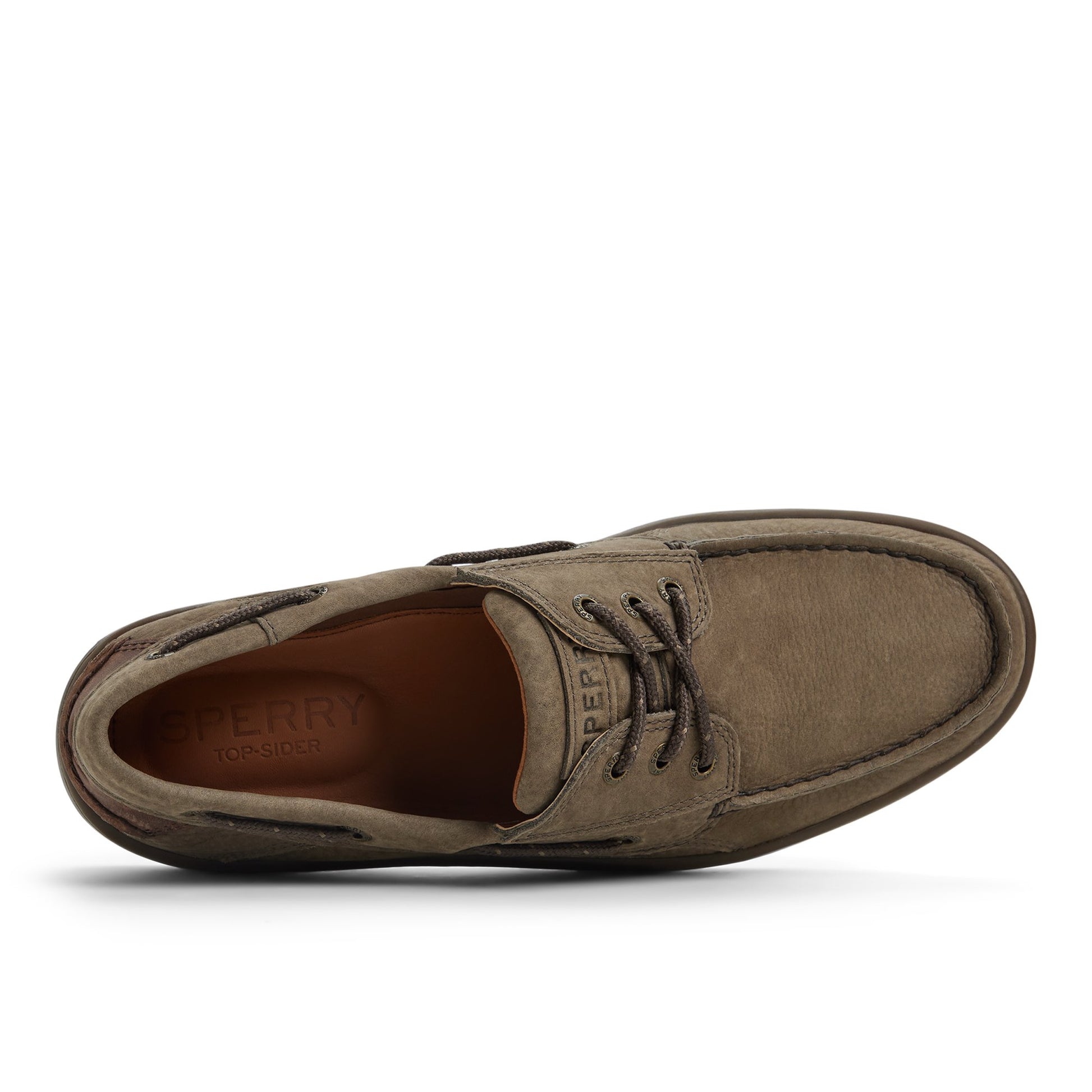 Top-down view of the Charcoal Billfish 3-Eye Boat Shoe Boat Shoes