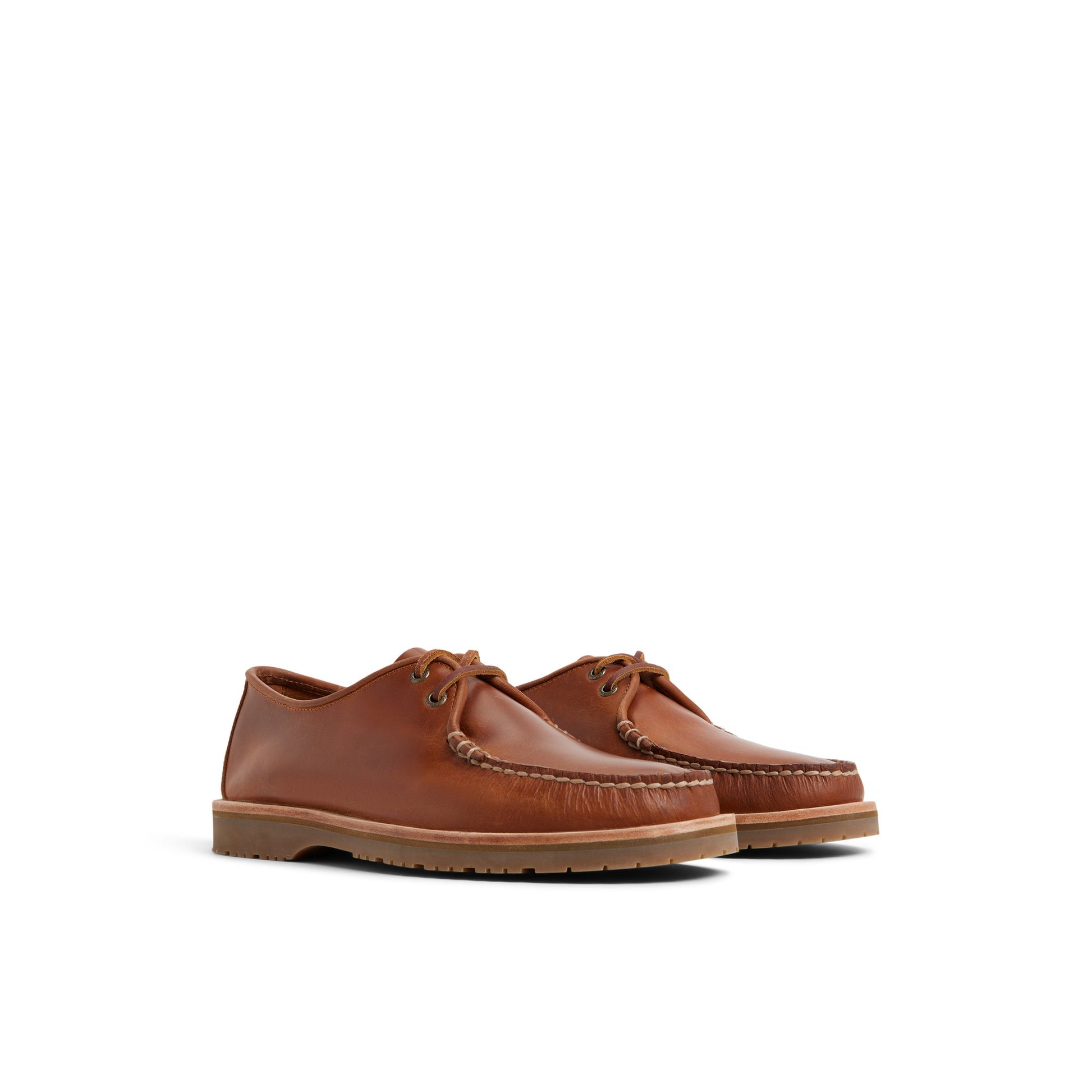 Side view of Tan Authentic Original™ Mini Lug Captain's Oxford Casual Oxford Shoes