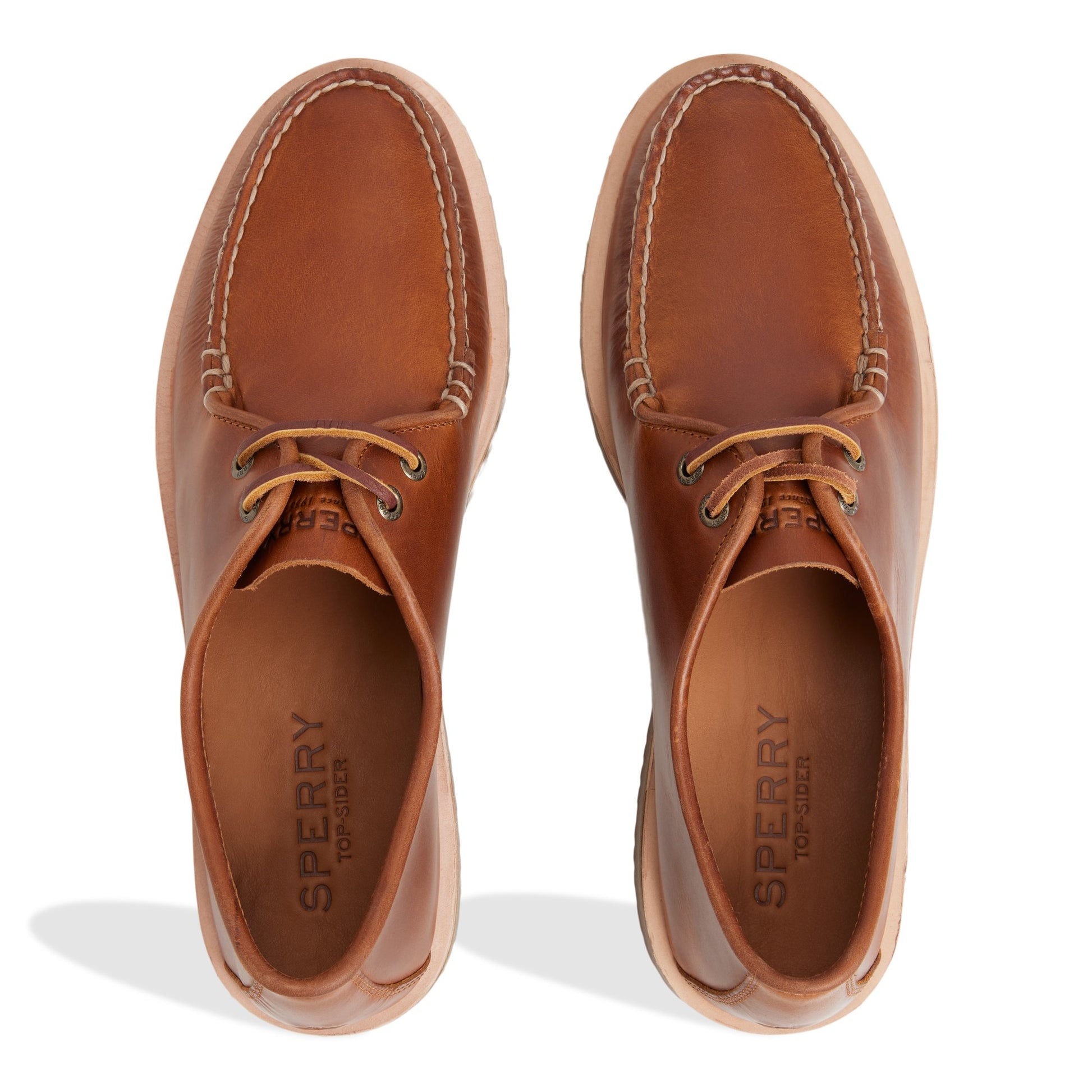 Top-down view of the Tan Authentic Original™ Mini Lug Captain's Oxford Casual Oxford Shoes