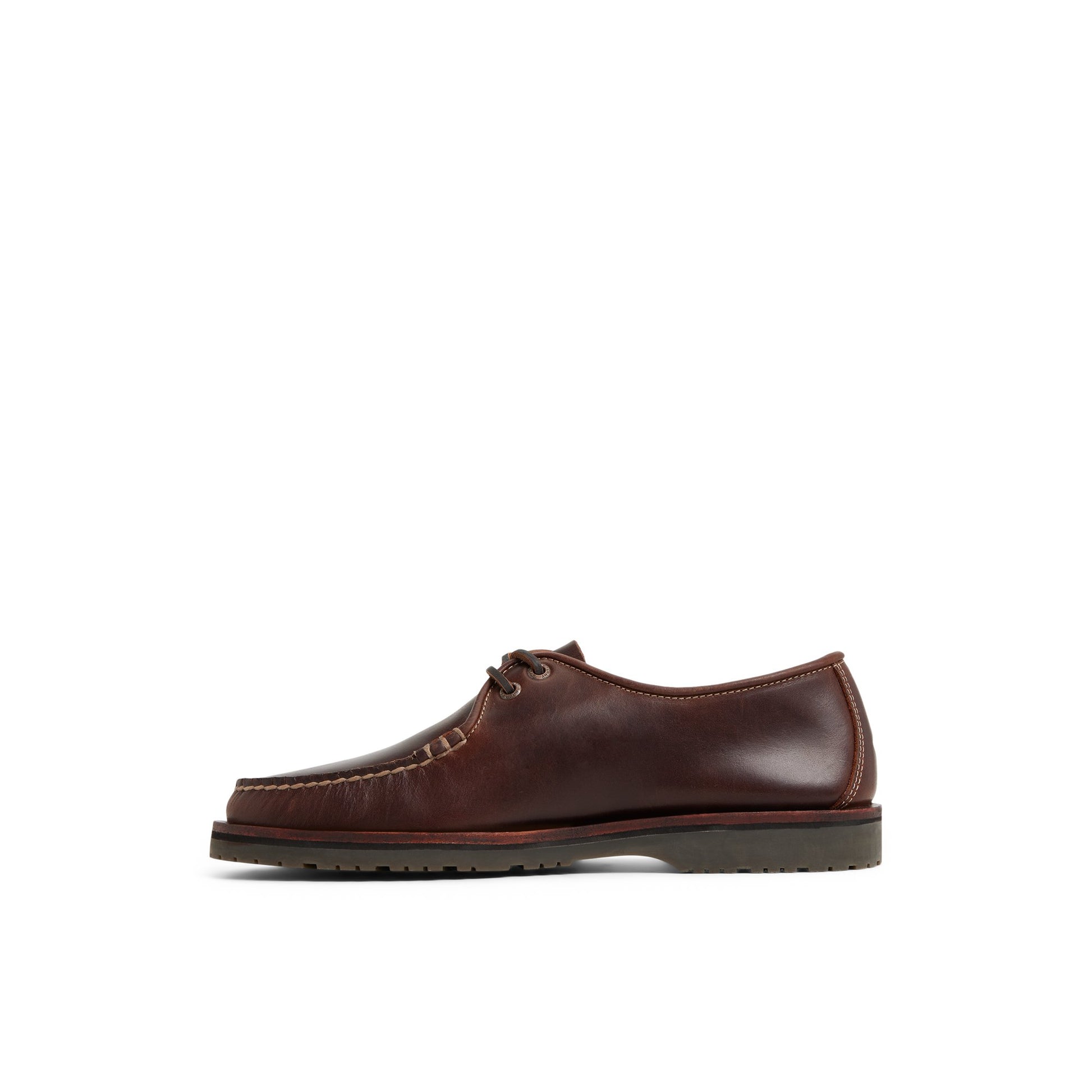 Three-quarter angle of Amaretto Authentic Original™ Mini Lug Captain's Oxford Casual Oxford Shoes's back side