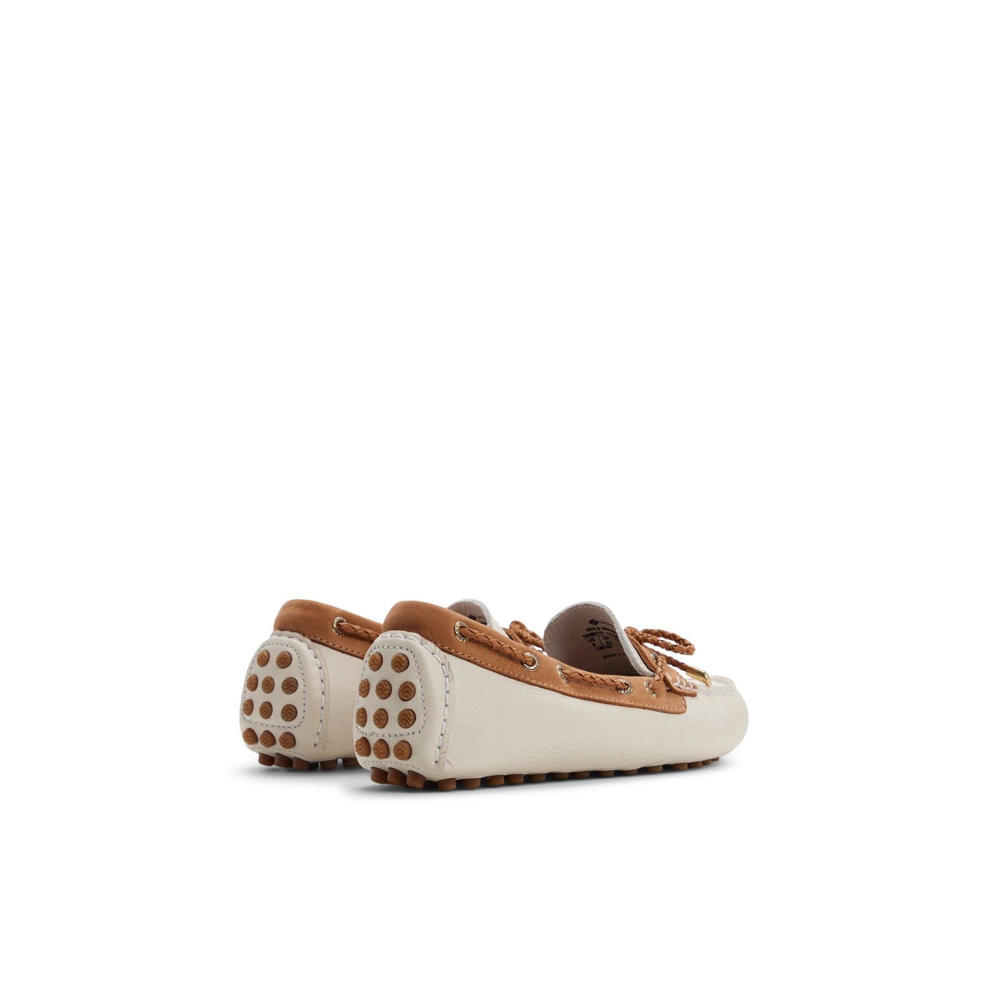 Three-quarter angle of White combo Gold Cup™ Driver Loafer Loafers's front side