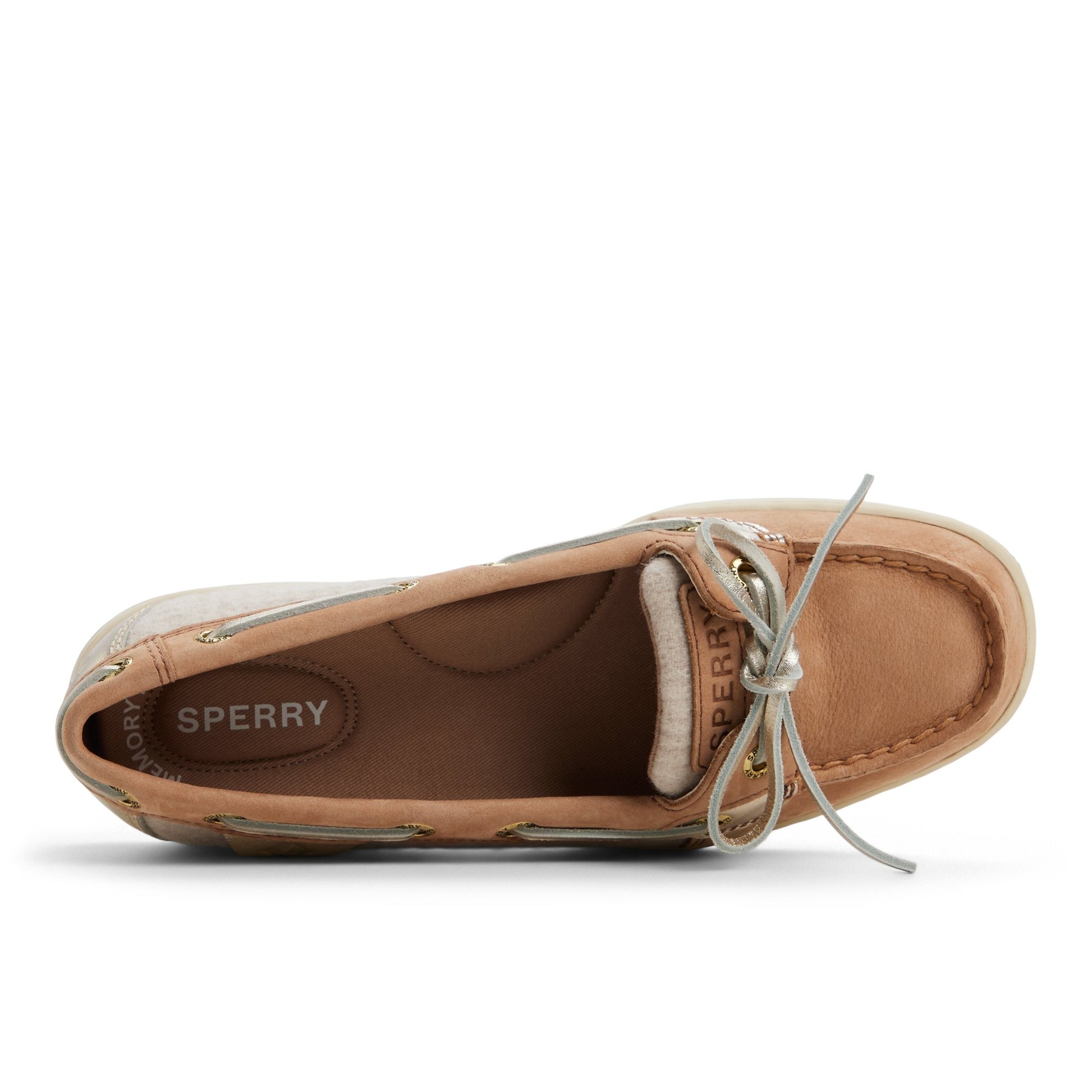 Top-down view of the Tan Angelfish 1 Eye Boat Shoe Boat Shoes