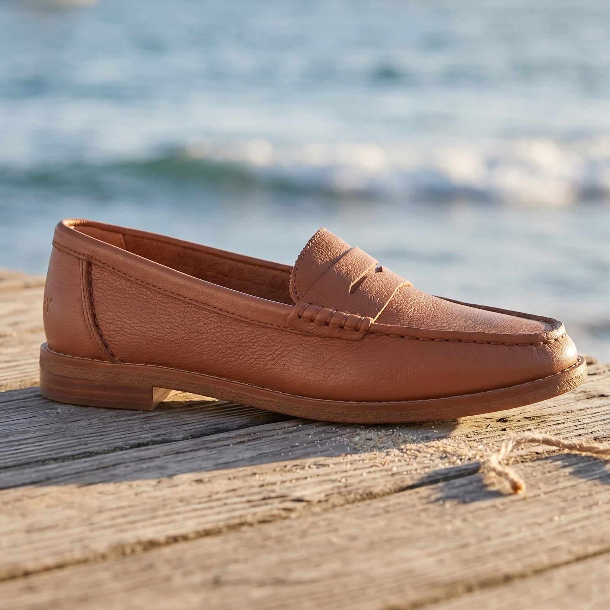 Sperry Women's Seaport Penny Loafer – Light Brown – Size 9 W