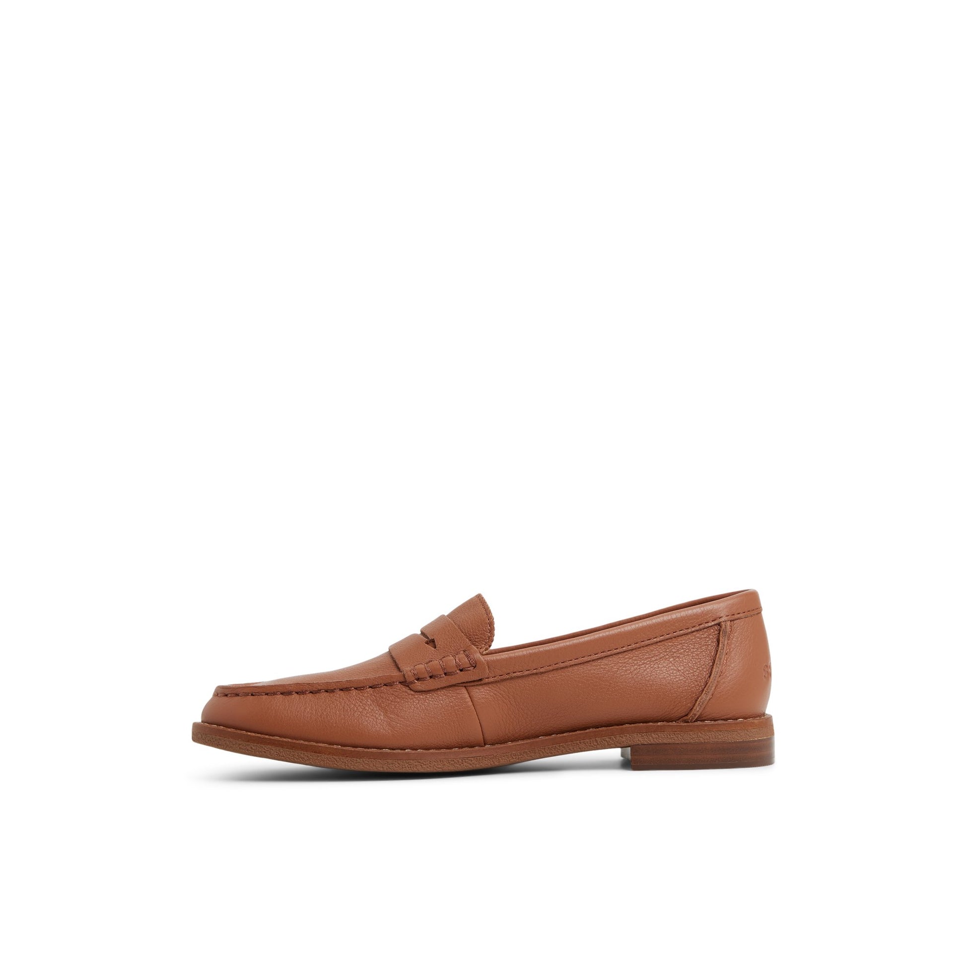 Three-quarter angle of Light Brown Seaport Penny Loafer Penny Loafer's back side