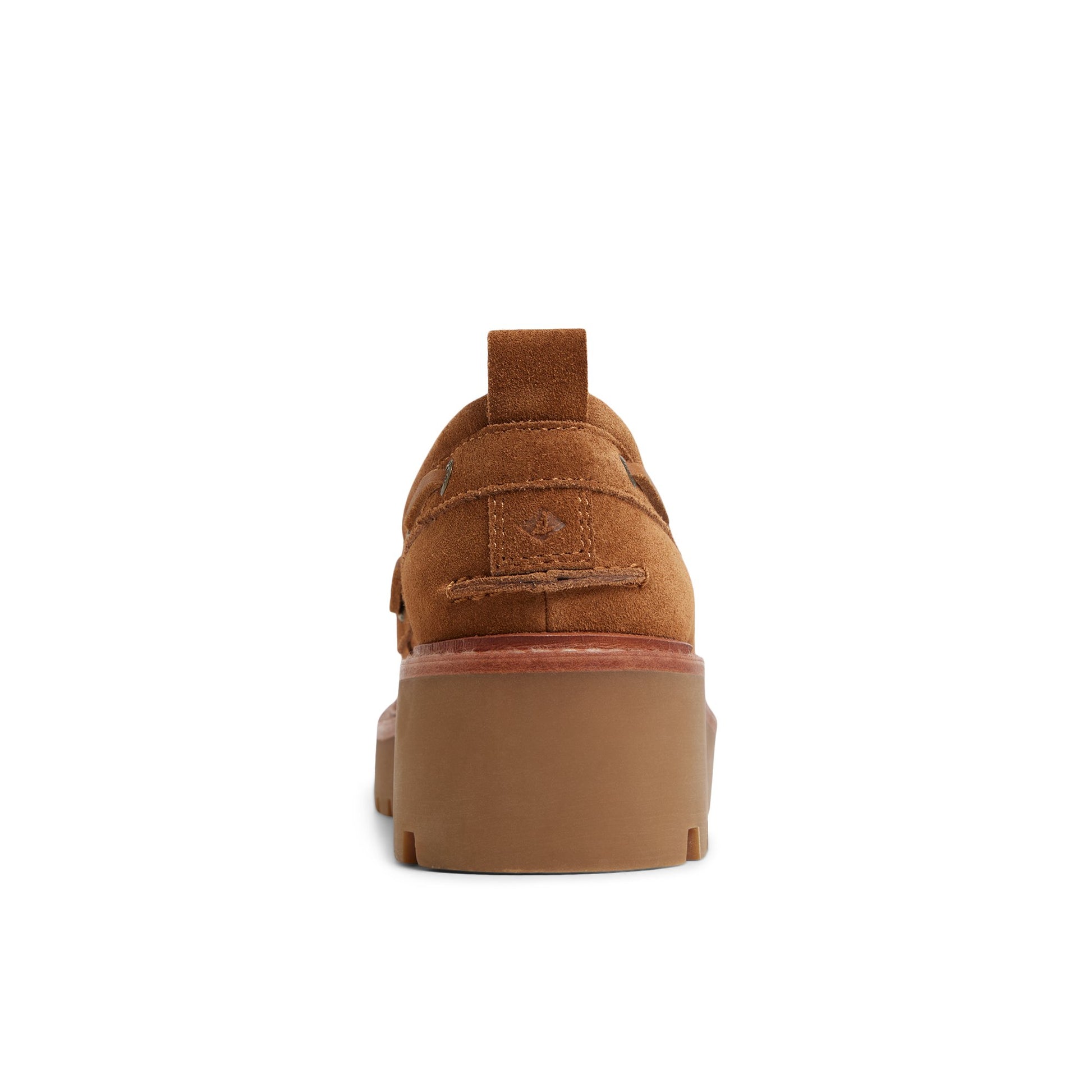 Three-quarter angle of Tan Authentic Original™ Lug 2-Eye Boat Shoe Boat Shoe's front side