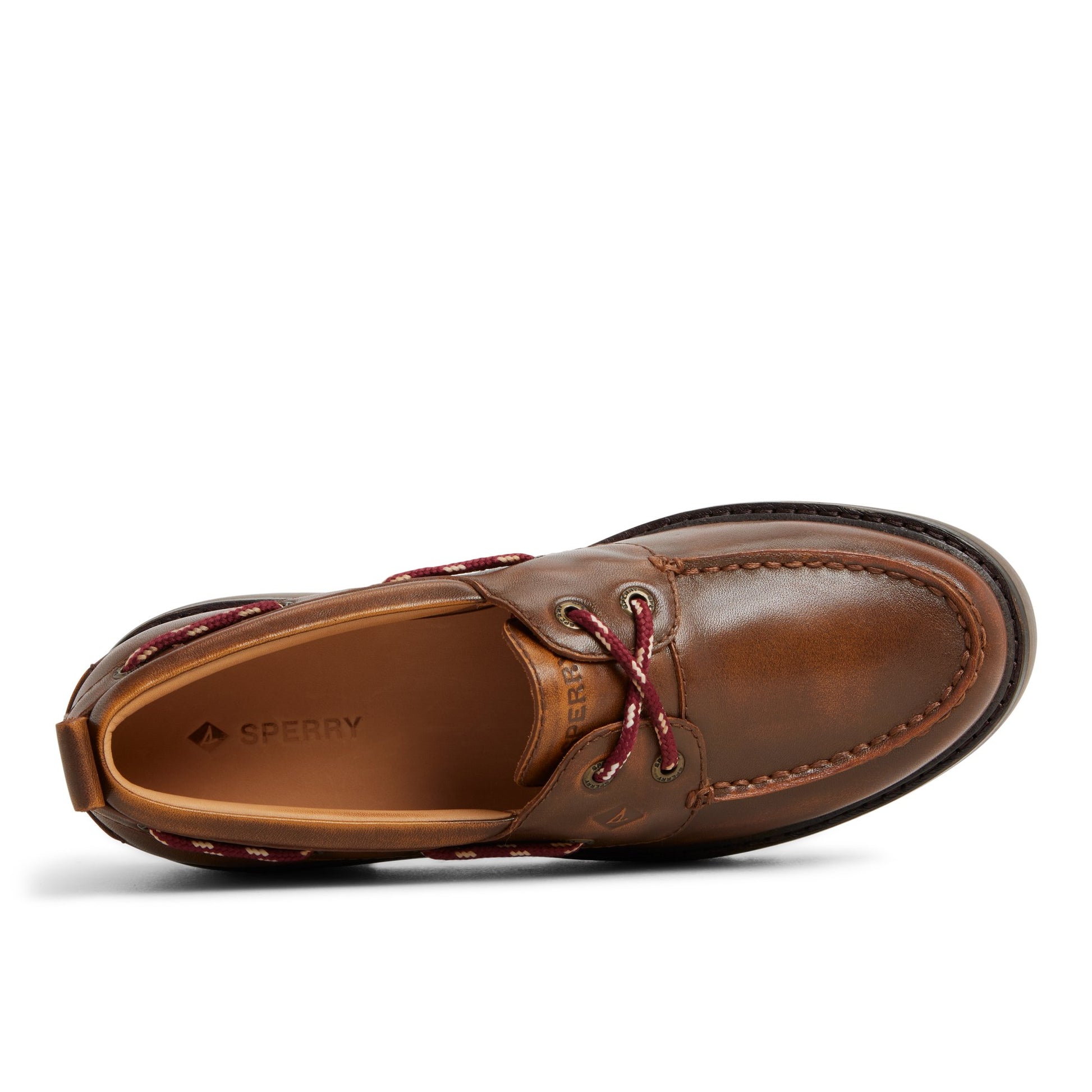Top-down view of the Brown Authentic Original™ Lug 2-Eye Boat Shoe Boat Shoe